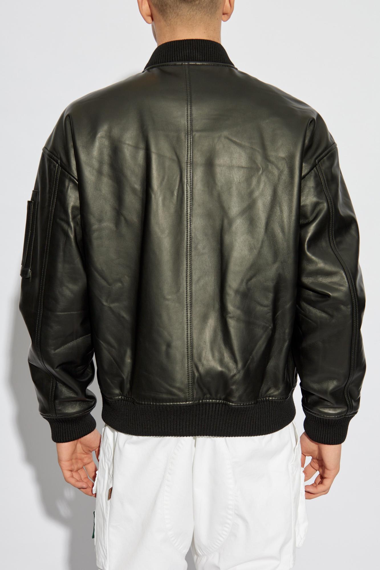 Dsquared2 Dsquared Men Black Leather Jacket In Black