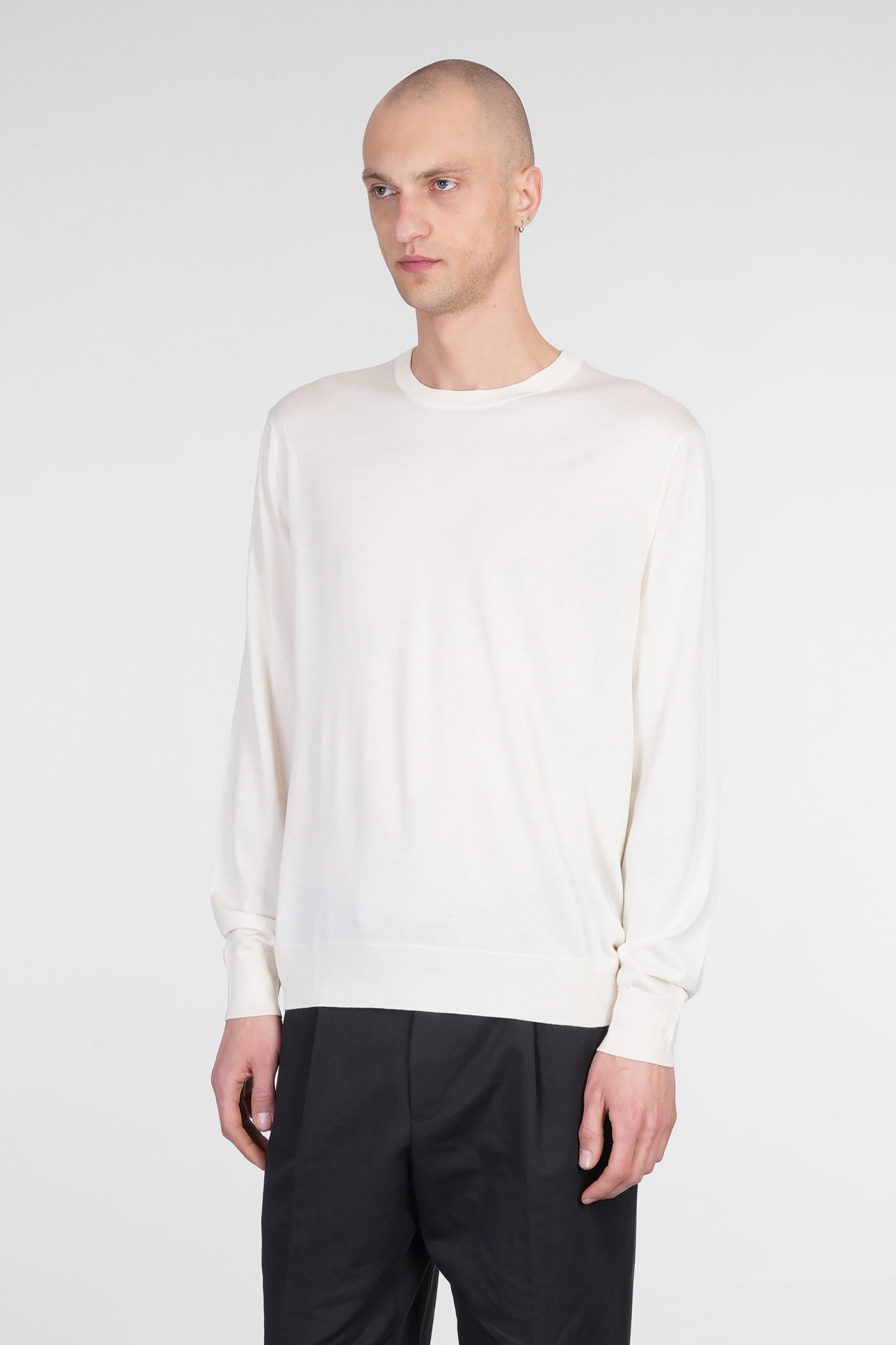 Ballantyne Knitwear In Beige Silk In Beige