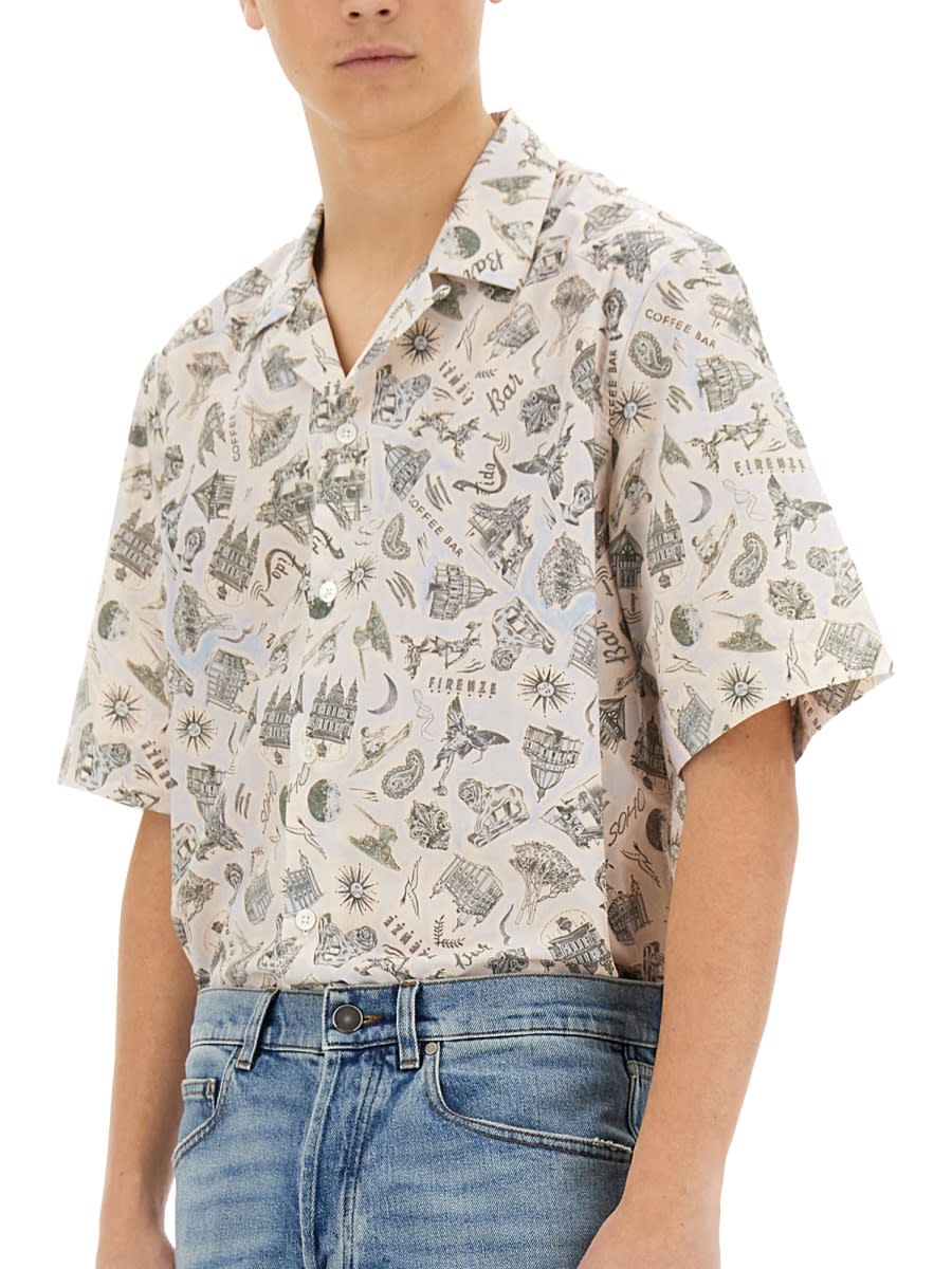 Shop Paul Smith Souvenir Print Shirt In Multicolour
