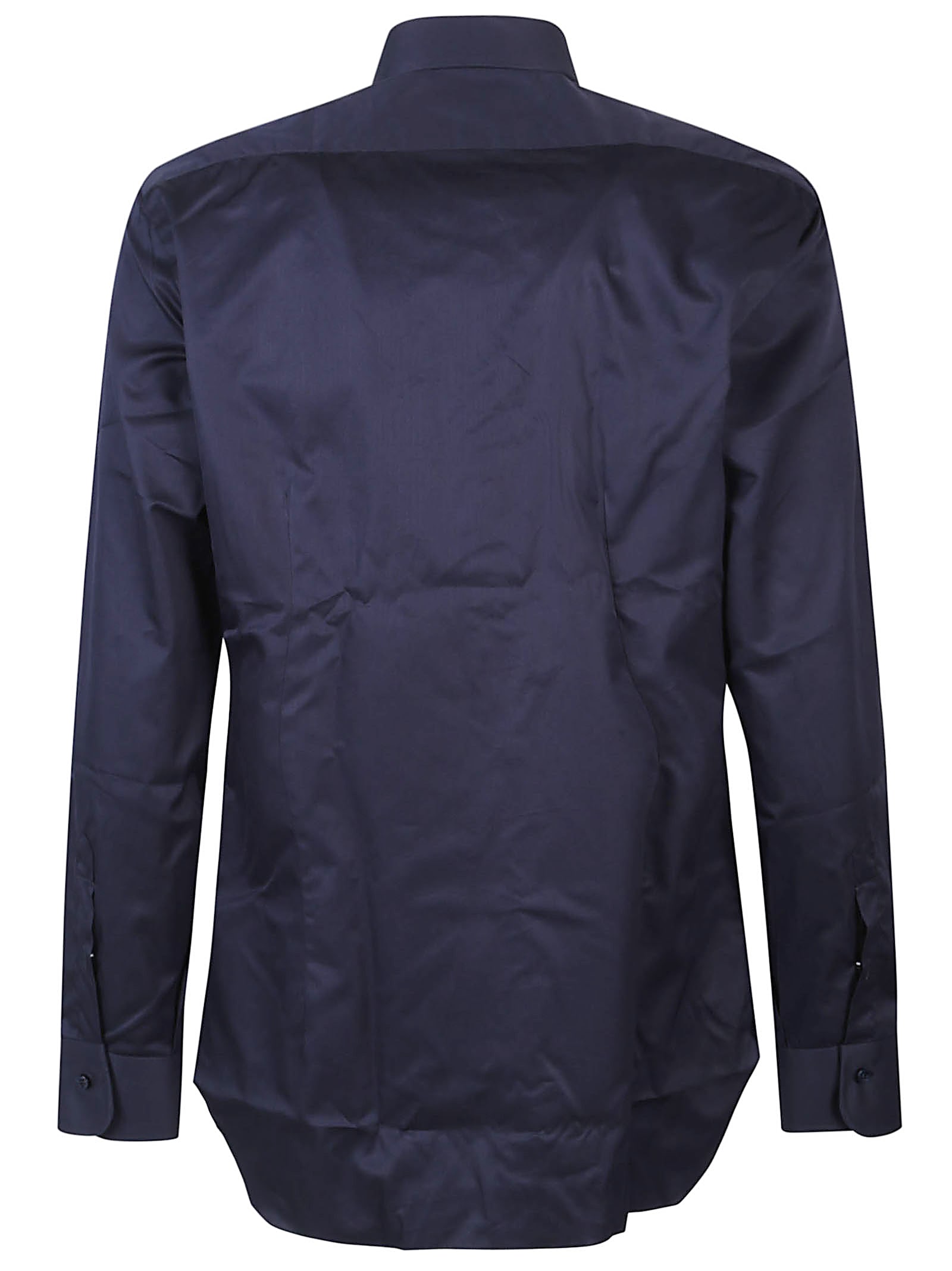 Barba Napoli Long Sleeve Neck Shirt In Blue