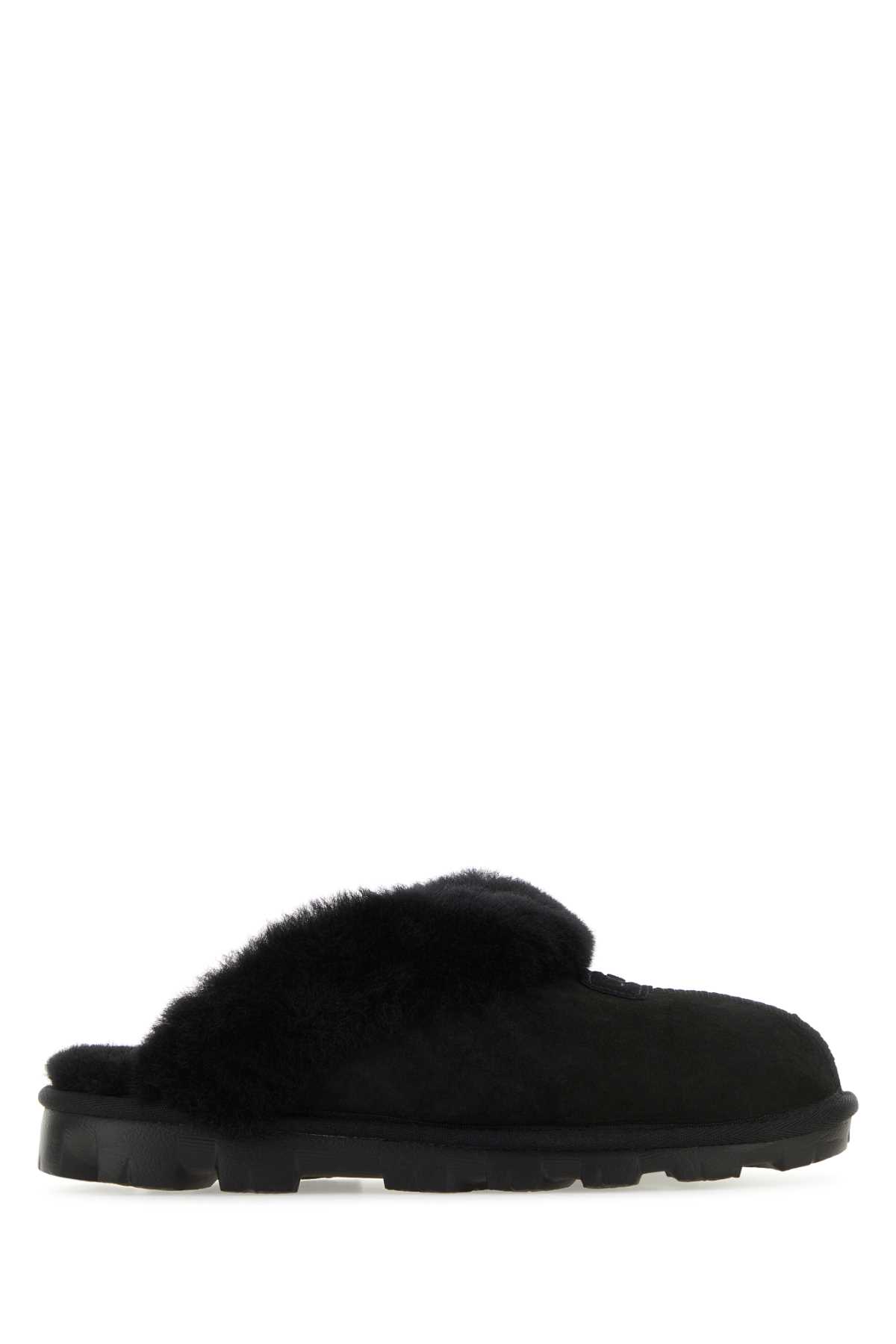 Black Suede Coquette Slippers