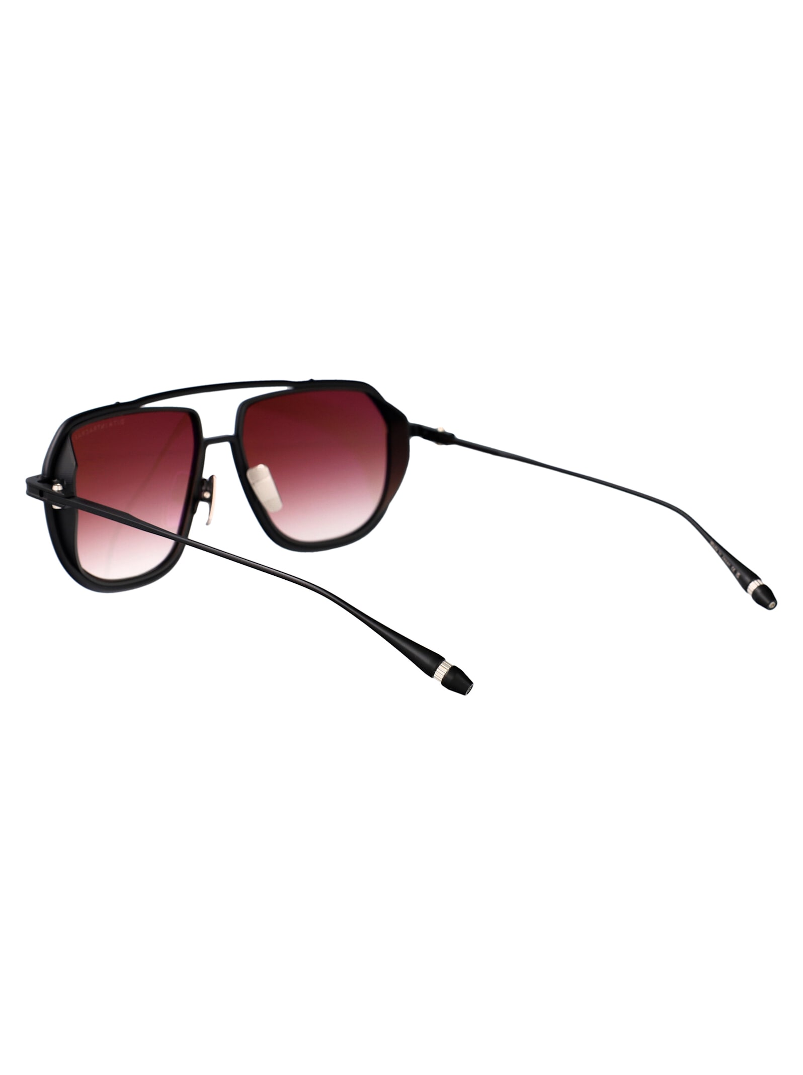 Dita Intracraft Sunglasses In Matte Black - Black Iron W/burgandy To Clear Gradient