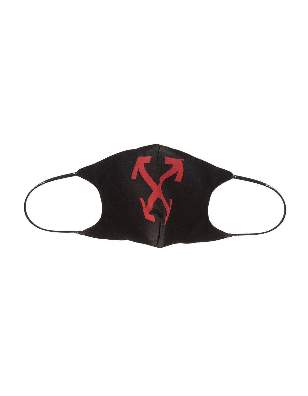 Off-white Arrow Print Face Mask In Black