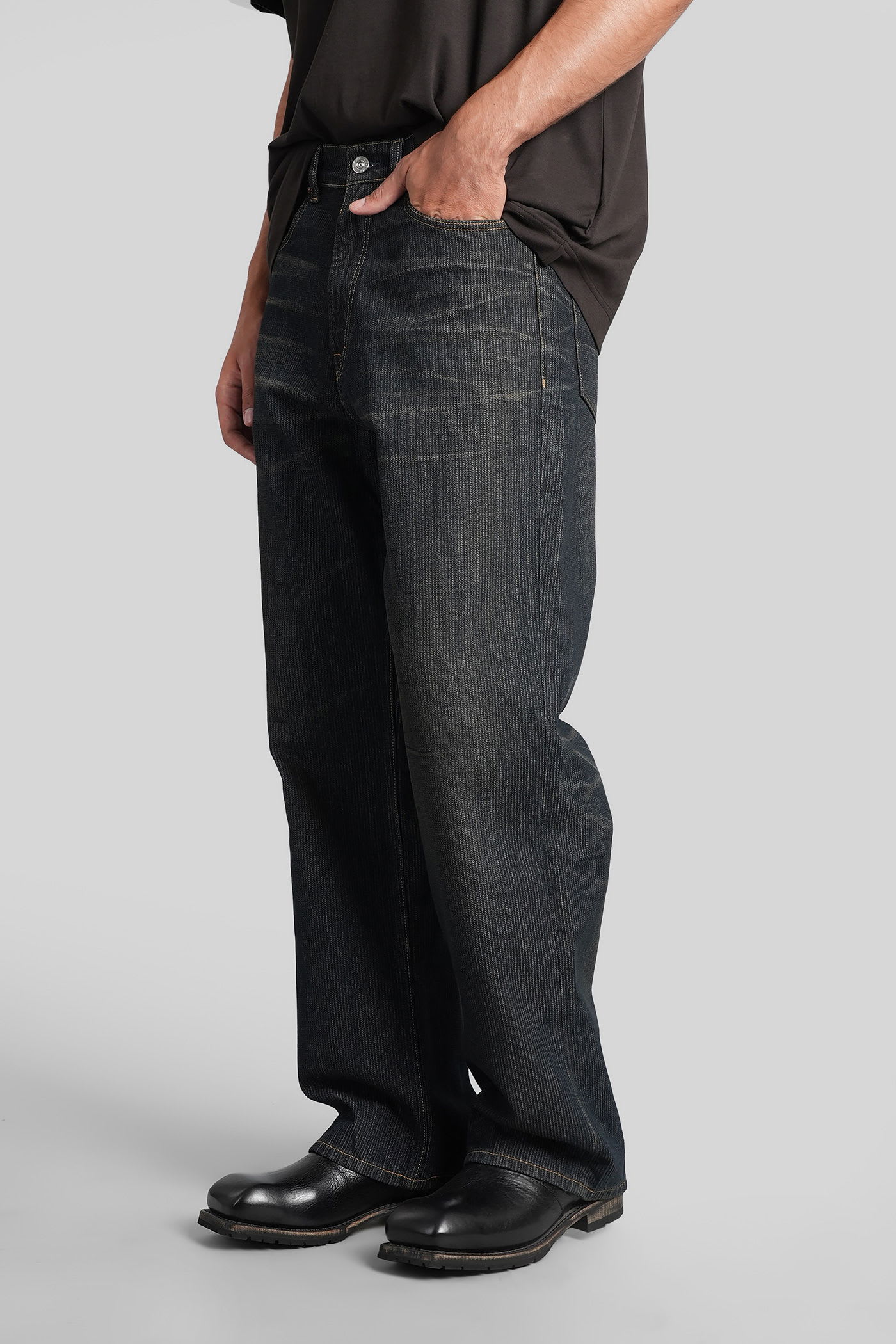 Our Legacy Third Cut Jeans In Grey Cotton In Gray