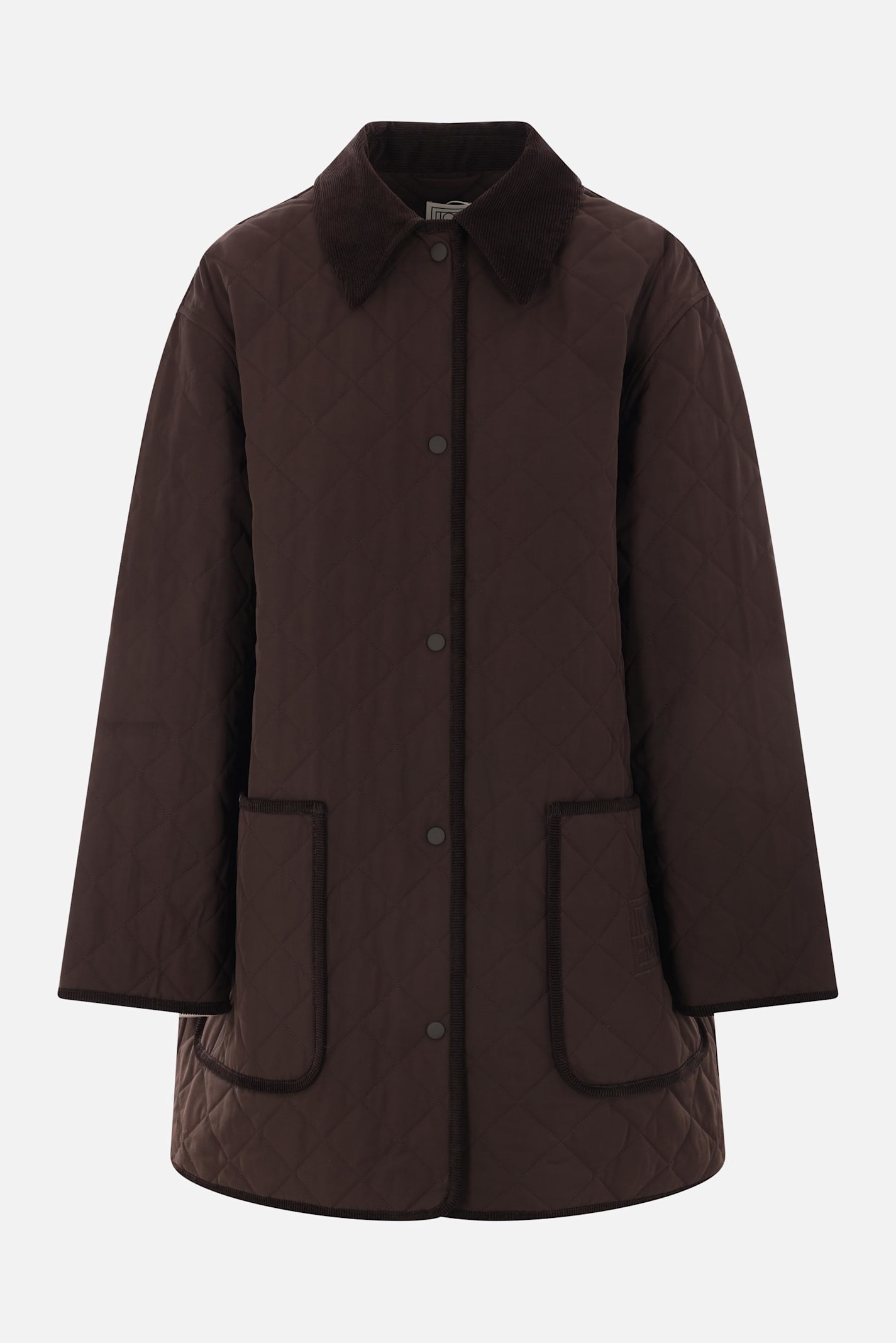 Totême Nylon Quilted Jacket In Nero