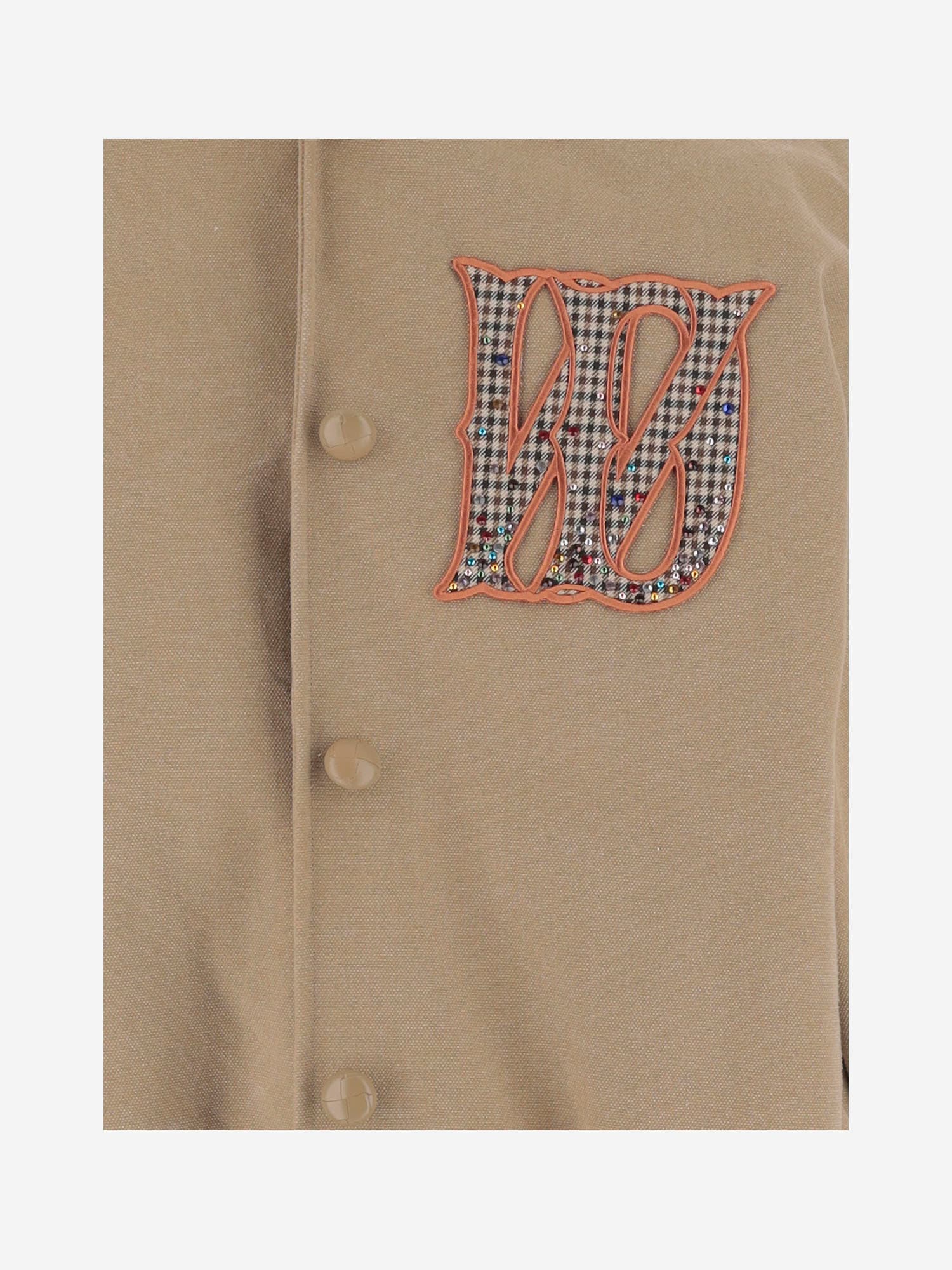We11 Done We11done Logo Embroidered Jacket In Brown
