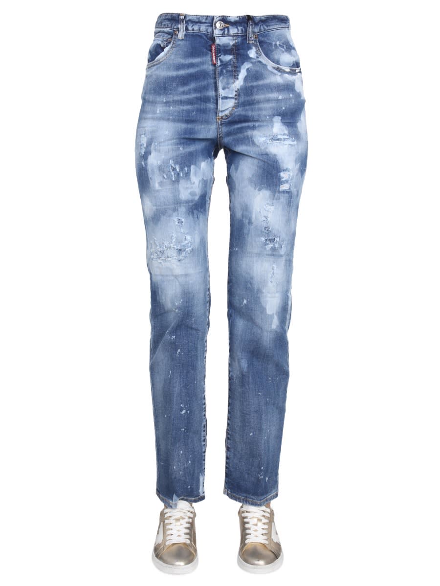 Shop Dsquared2 Jeans In Denim In Blue