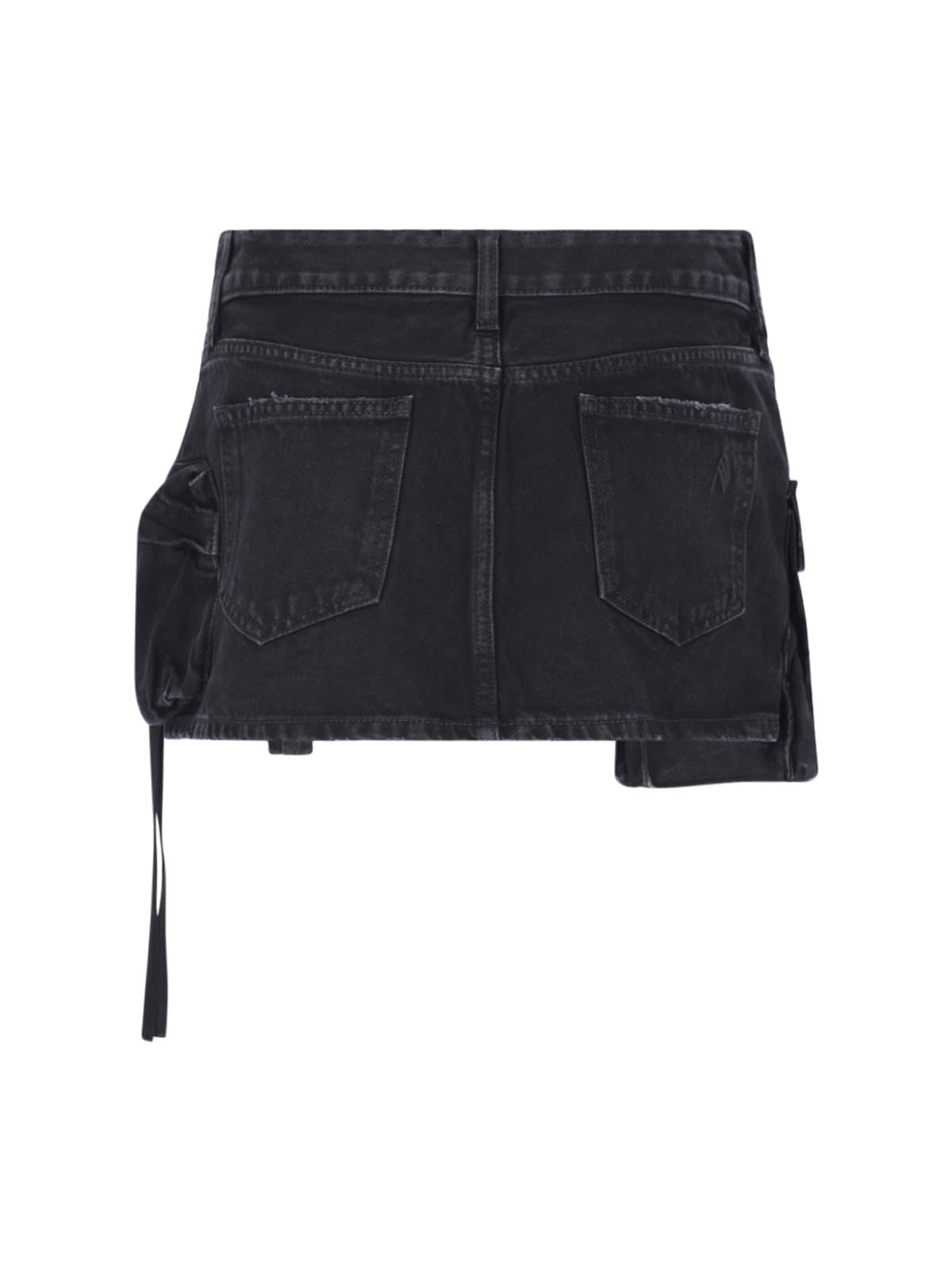 Shop Attico Fay Mini Skirt In Nero