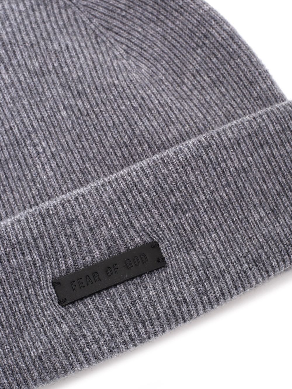 Shop Fear Of God Cashmere Beanie In Grey