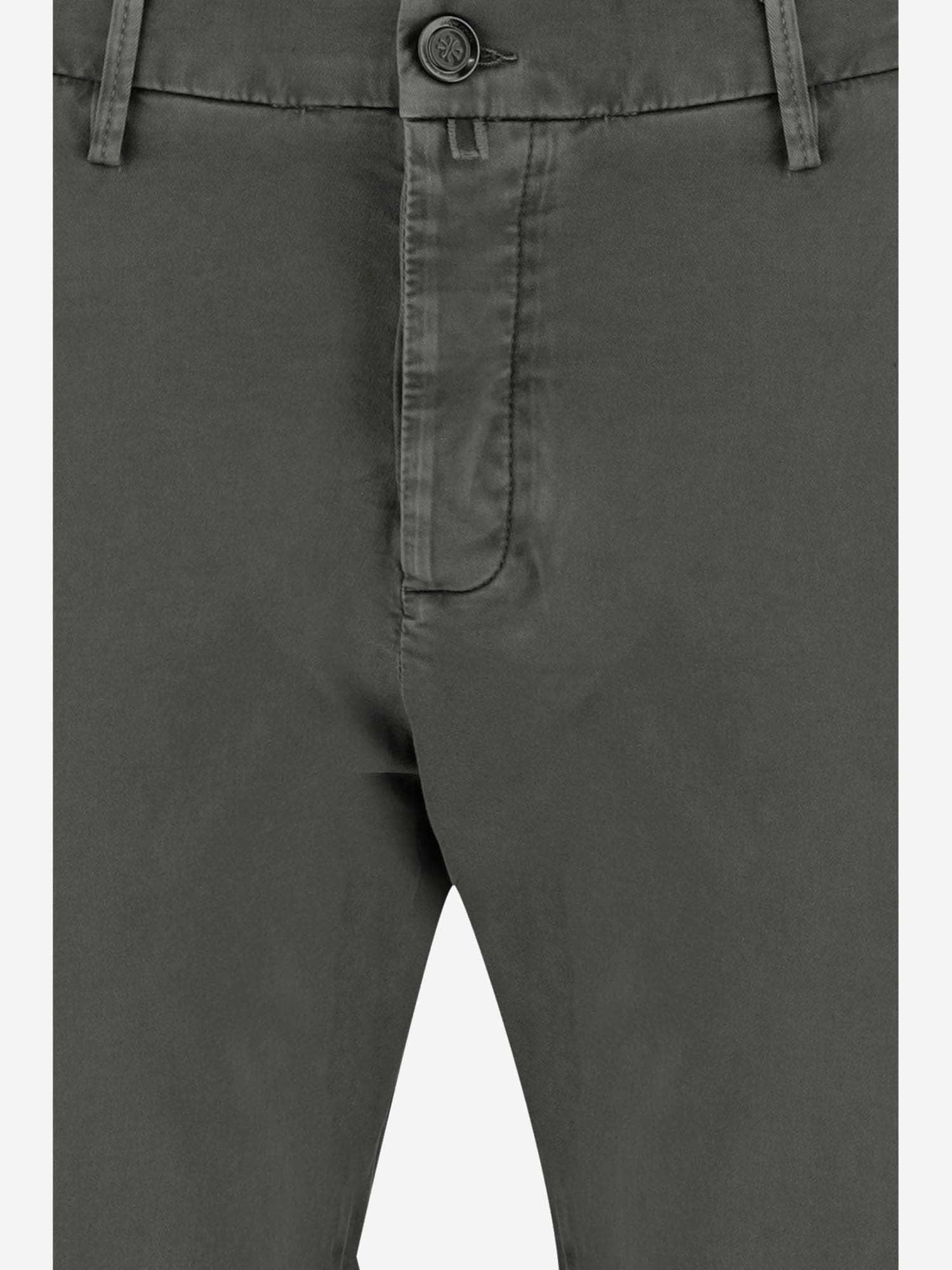 Jacob Cohen Stretch Cotton Trousers In Green