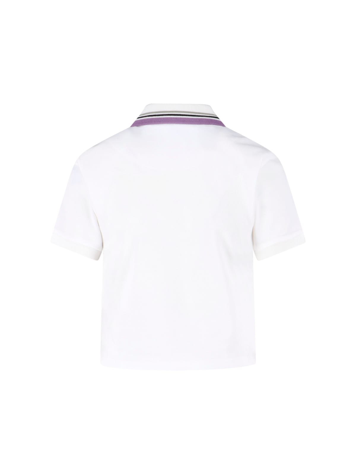 Vivienne Westwood Ribbed Collar Short Sleeves Top In White