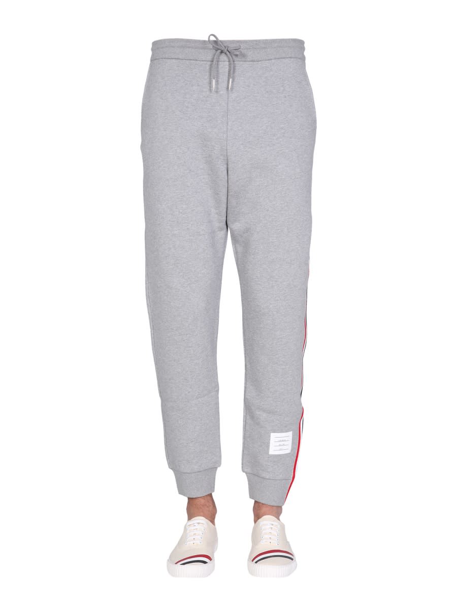 Thom Browne Gray Classic 4-bar Jersey Loopback Sweatpants In Gray