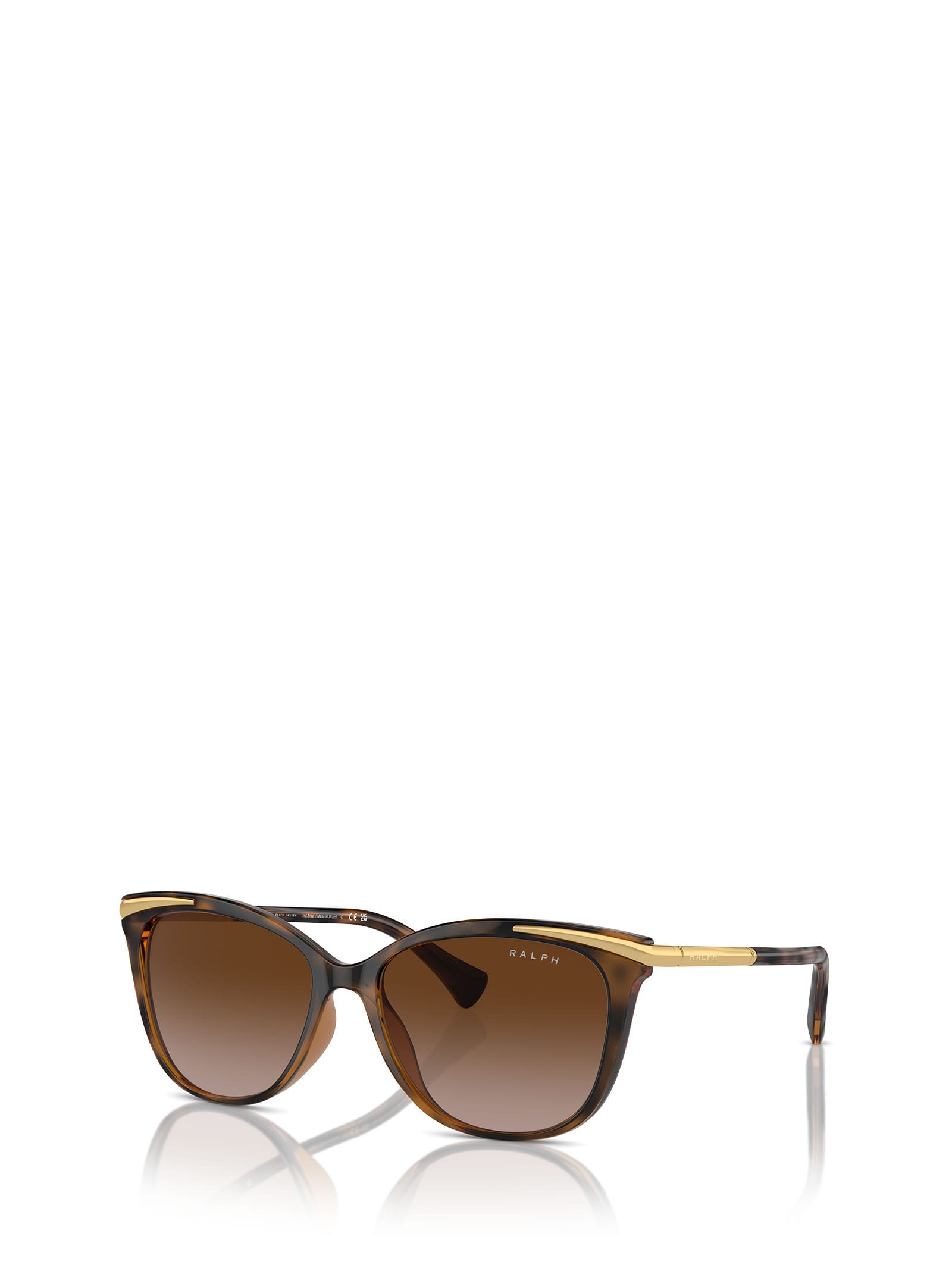 Shop Polo Ralph Lauren Ra5309u Shiny Dark Havana Sunglasses