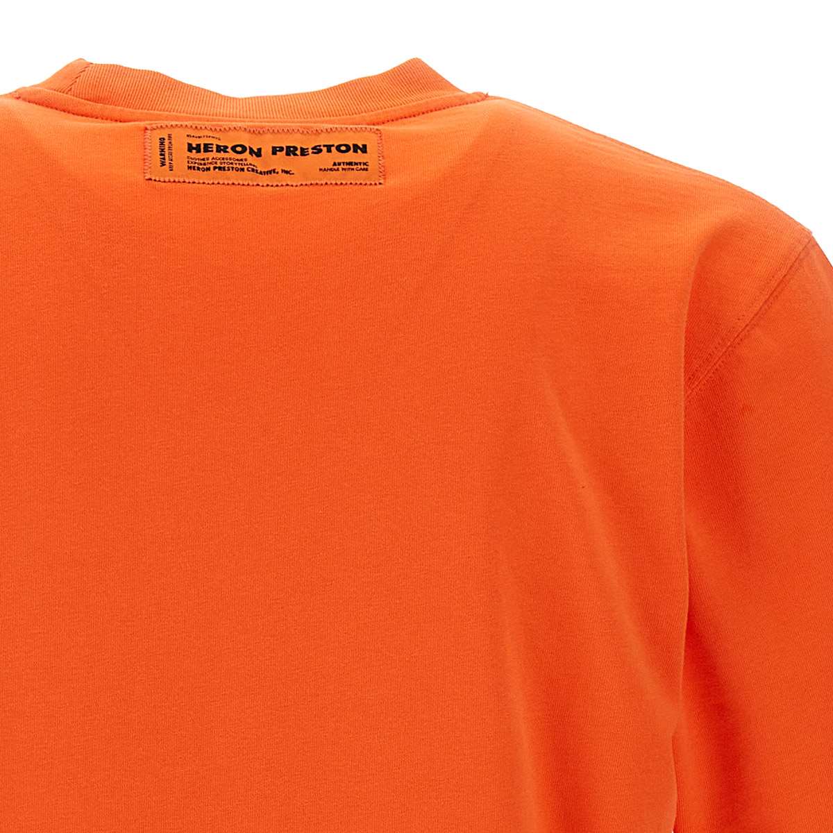Heron Preston Hpny Emb Tee Cotton T-shirt In Orange | ModeSens