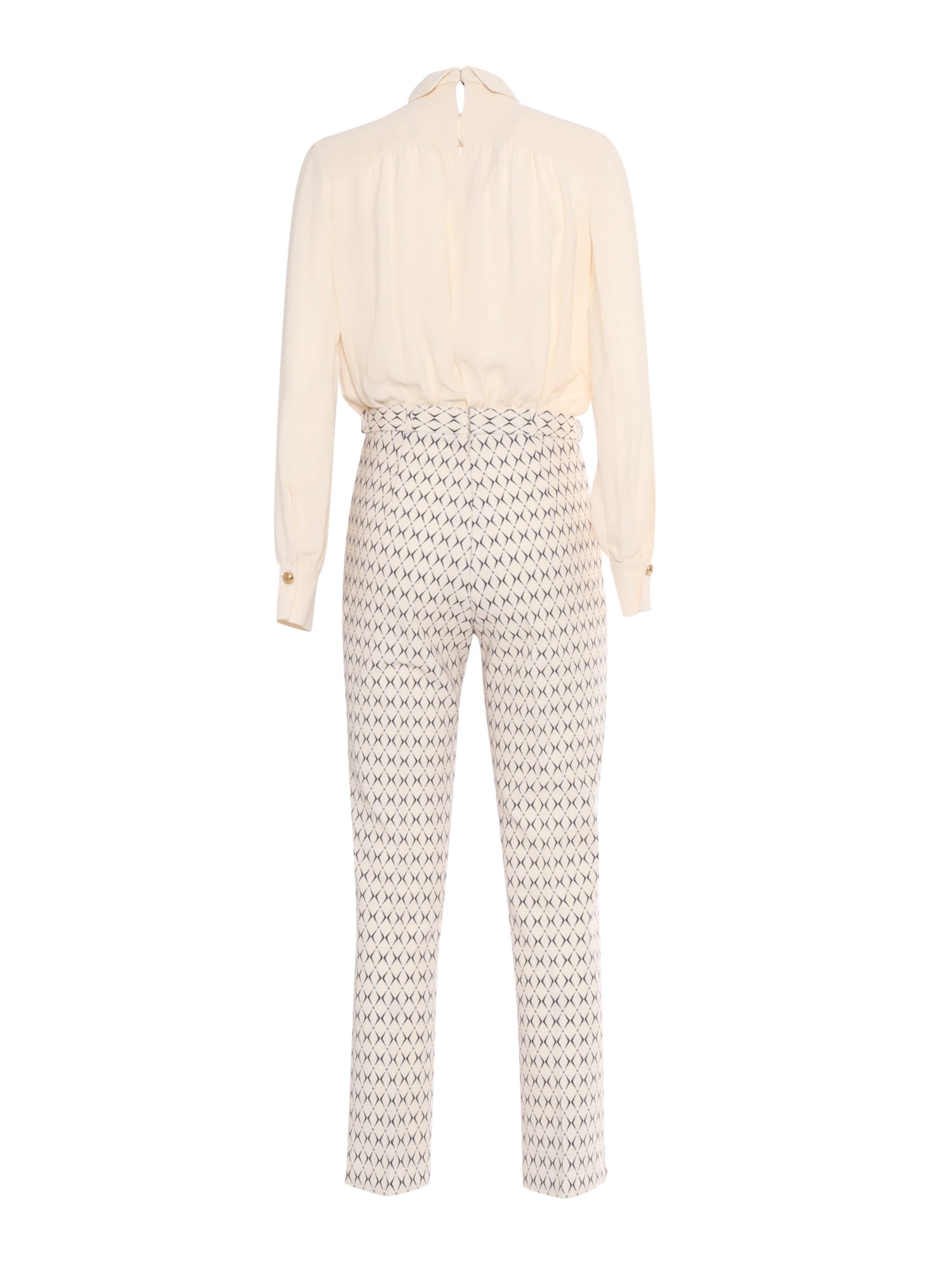 Shop Elisabetta Franchi Jumpsuit In White