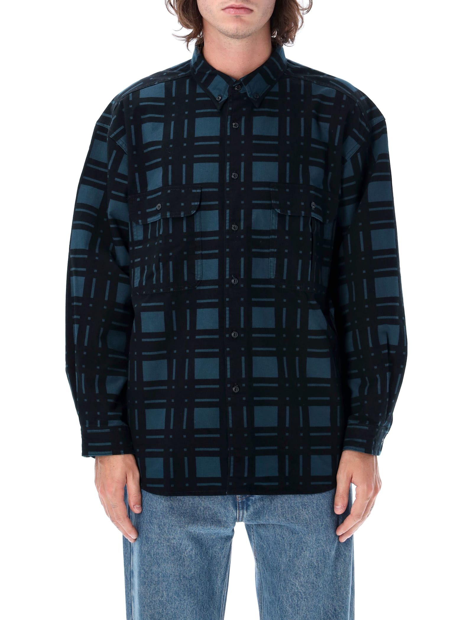 Shop Levi's Woven Long Sleeve Shirt In Black Pond Plaid