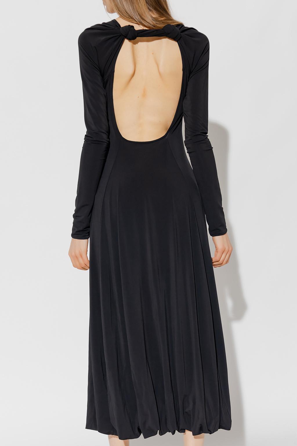 Shop Jil Sander Slashed Dress In Black
