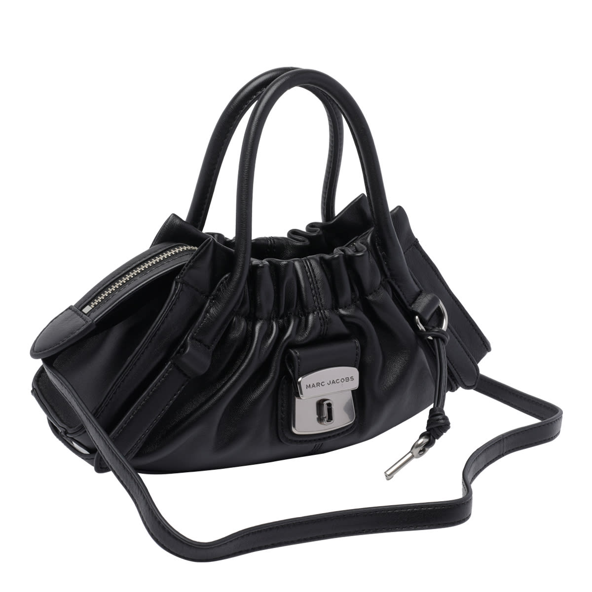 Marc Jacobs The Cristina Small Satchel Leather Cross-body Bag In Black
