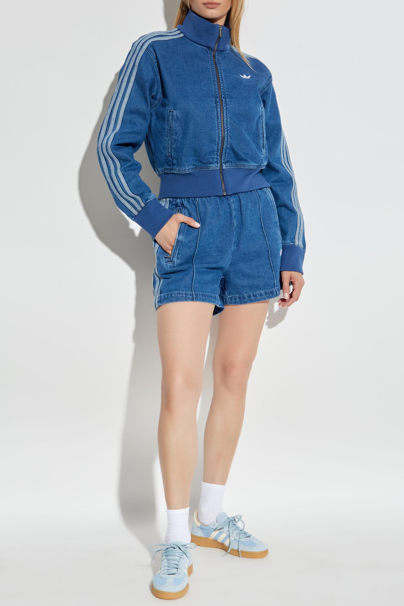 Adidas Originals Denim Shorts In Blue
