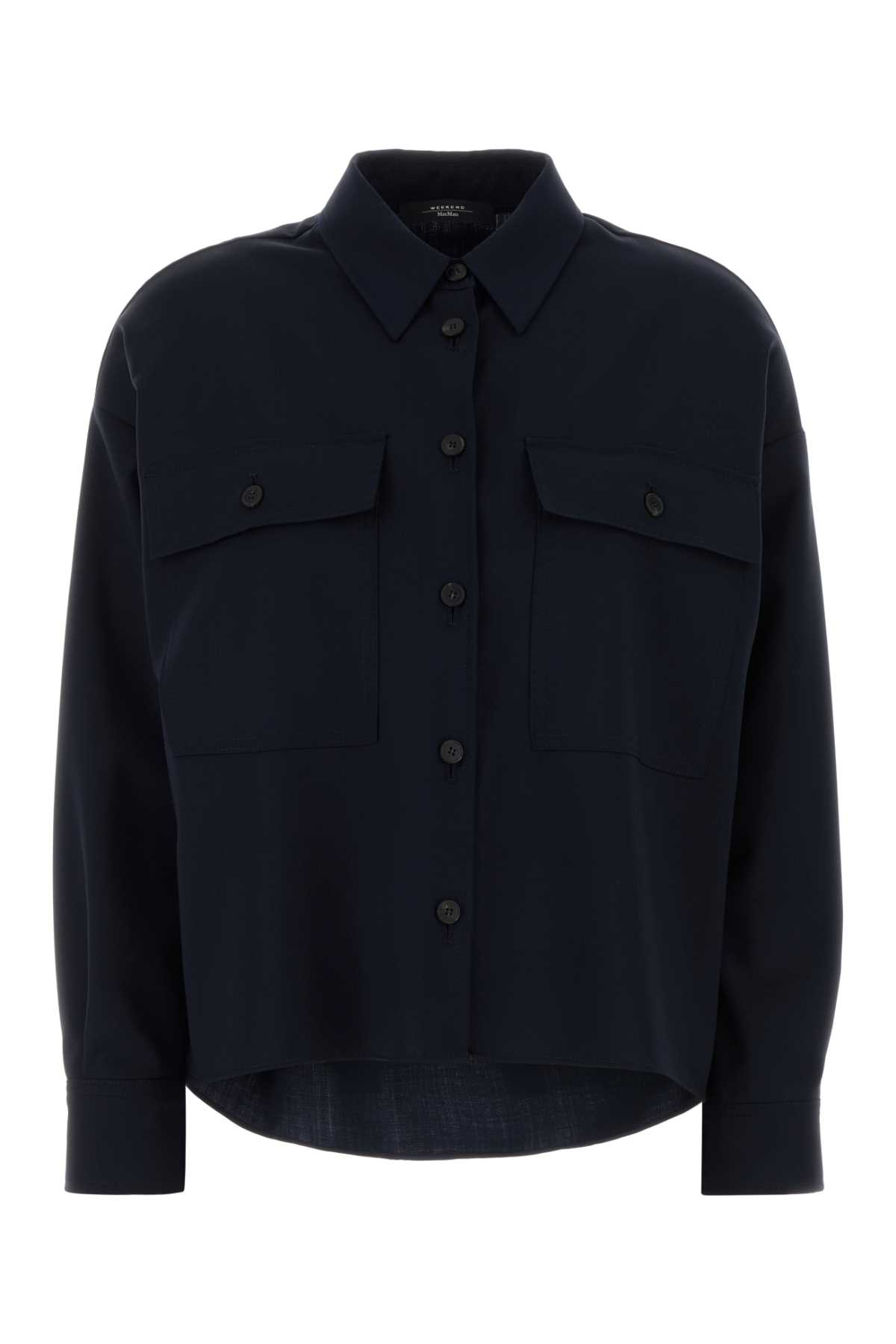 Weekend Max Mara Dark Blue Wool Mulino Shirt