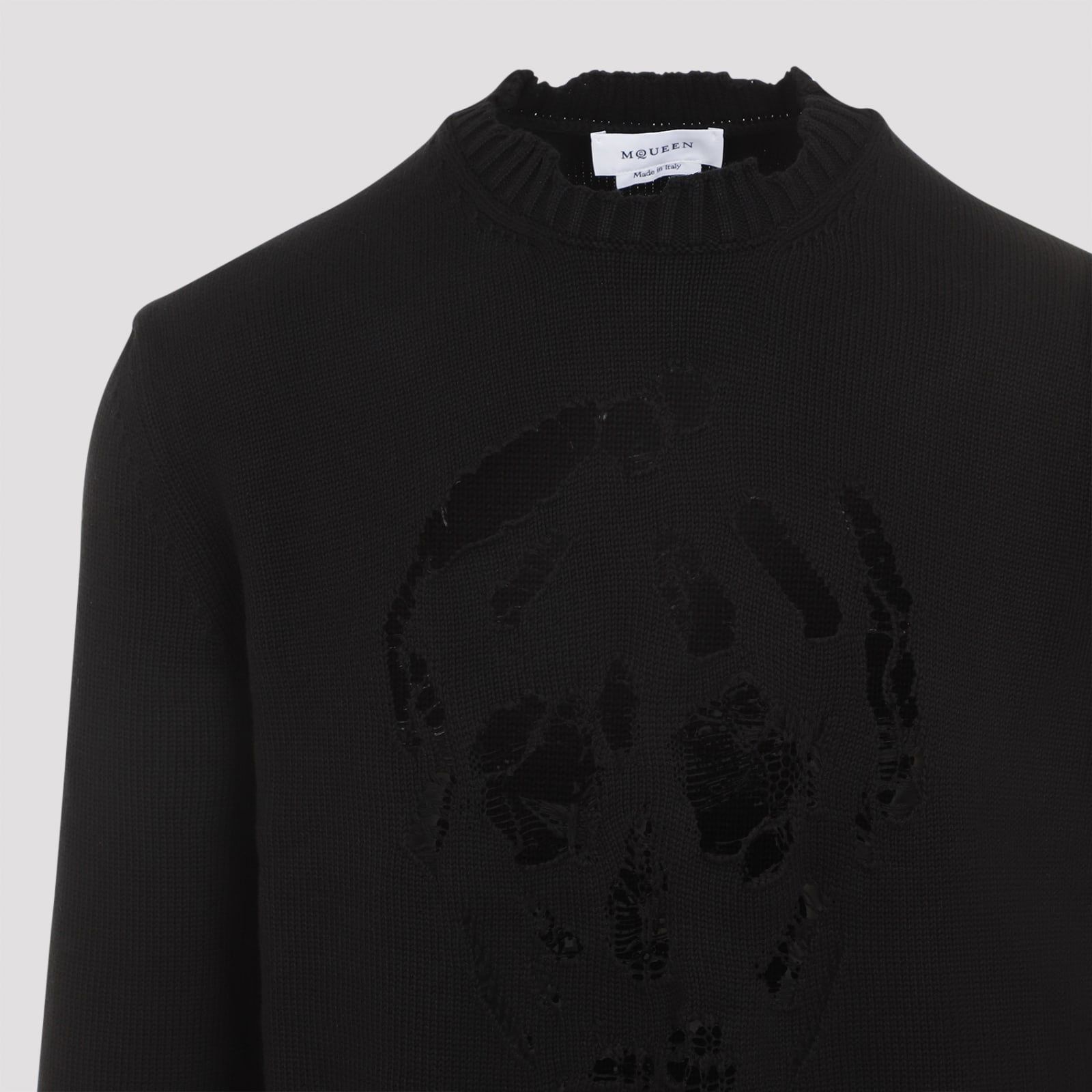 Alexander Mcqueen 'distressed Skull Print Pul In Black
