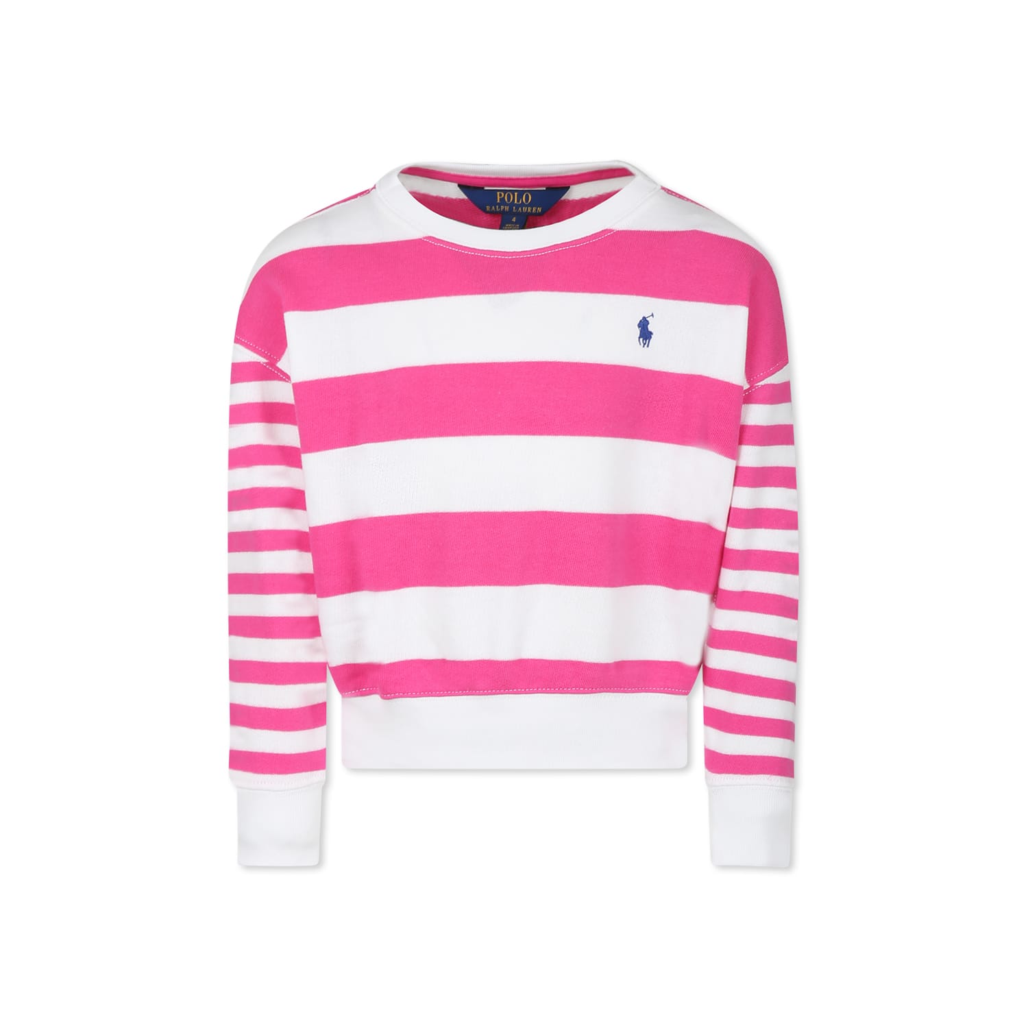 Shop Ralph Lauren Fuchsia Sweatshirt For Girl With Horse