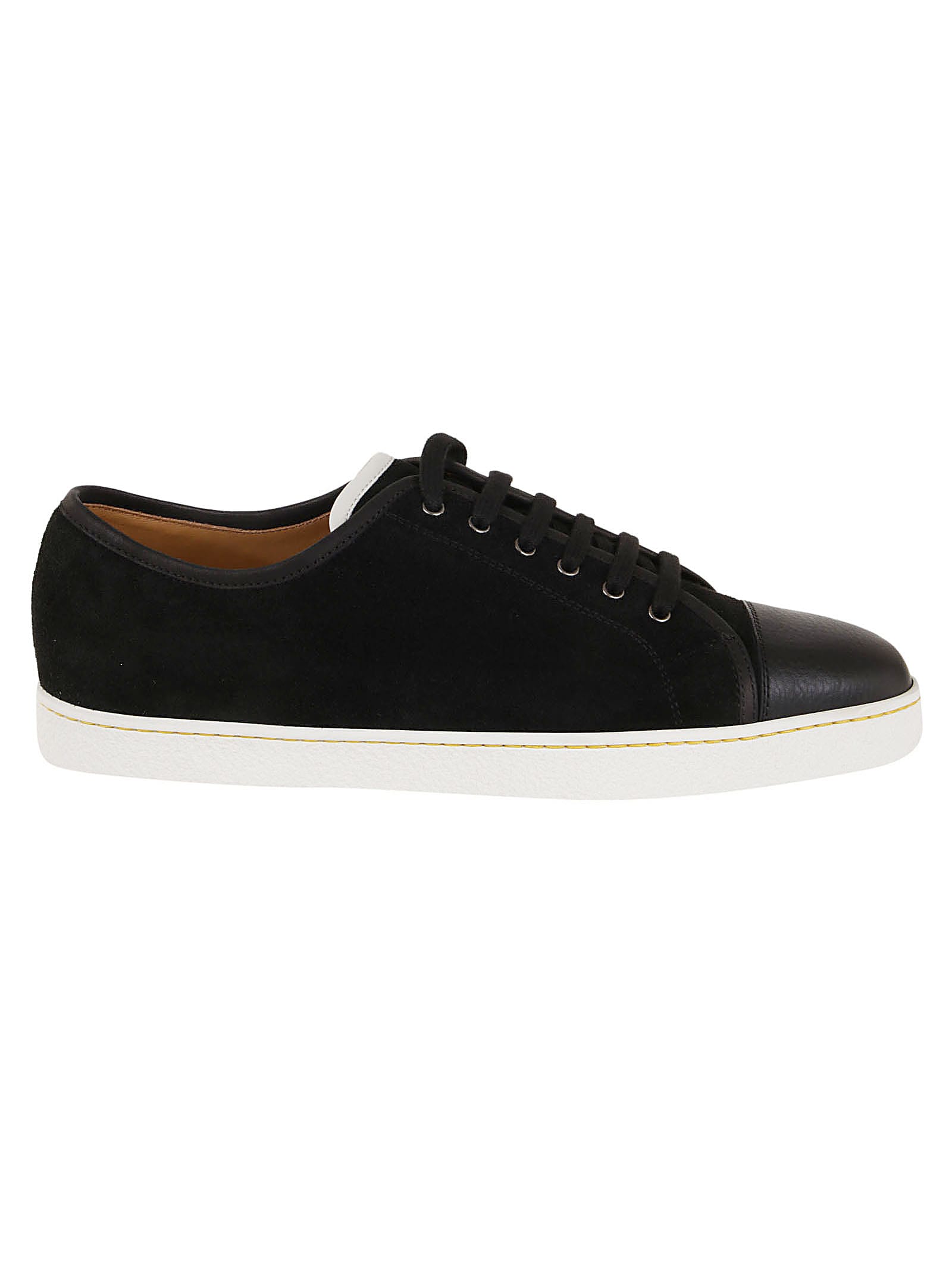 John Lobb Levah Cap-toe Suede Sneakers In Black Suede