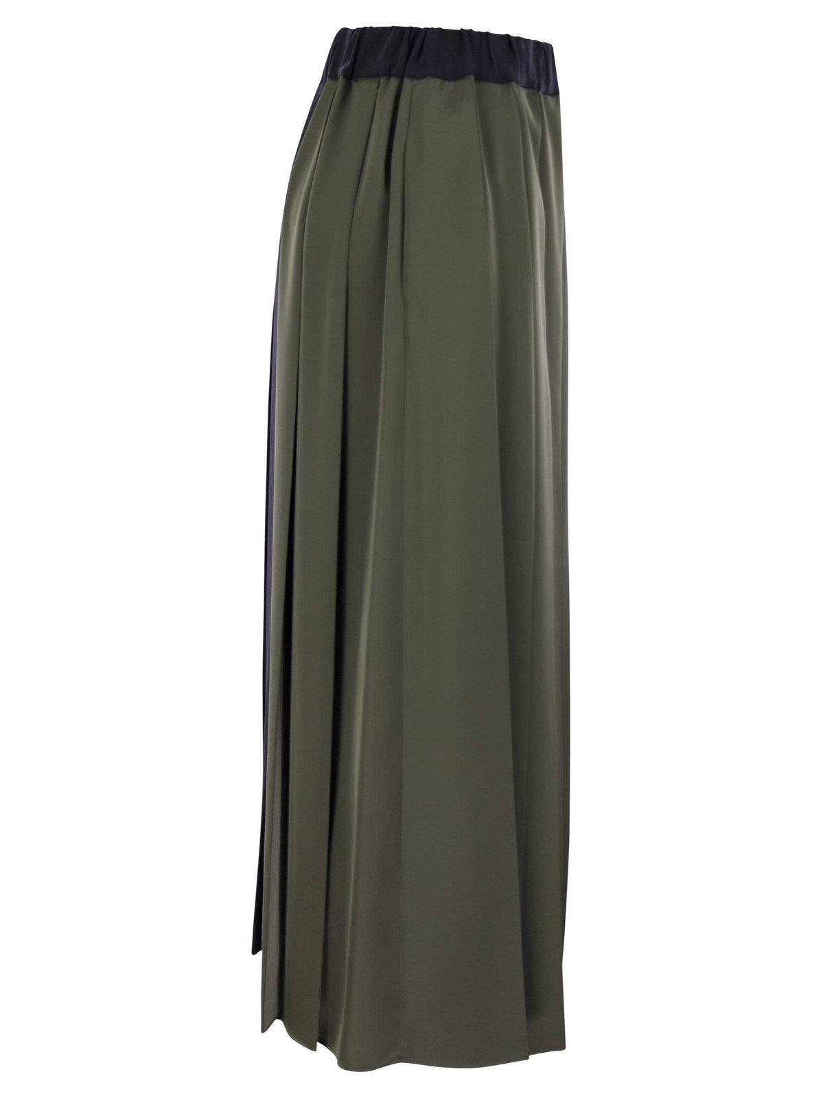 Shop Weekend Max Mara Managua Asymmetric Pleated Skirt In Blu