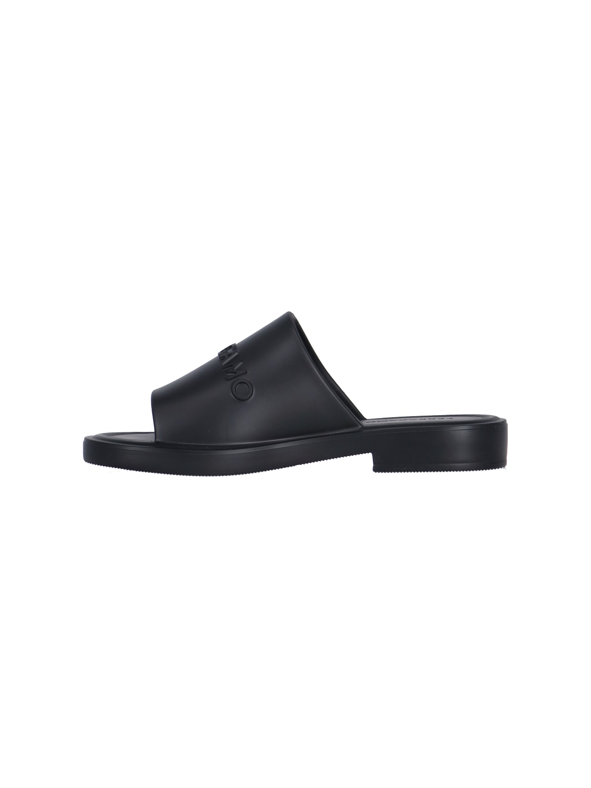 Shop Ferragamo 3d Logo Sliders In Black