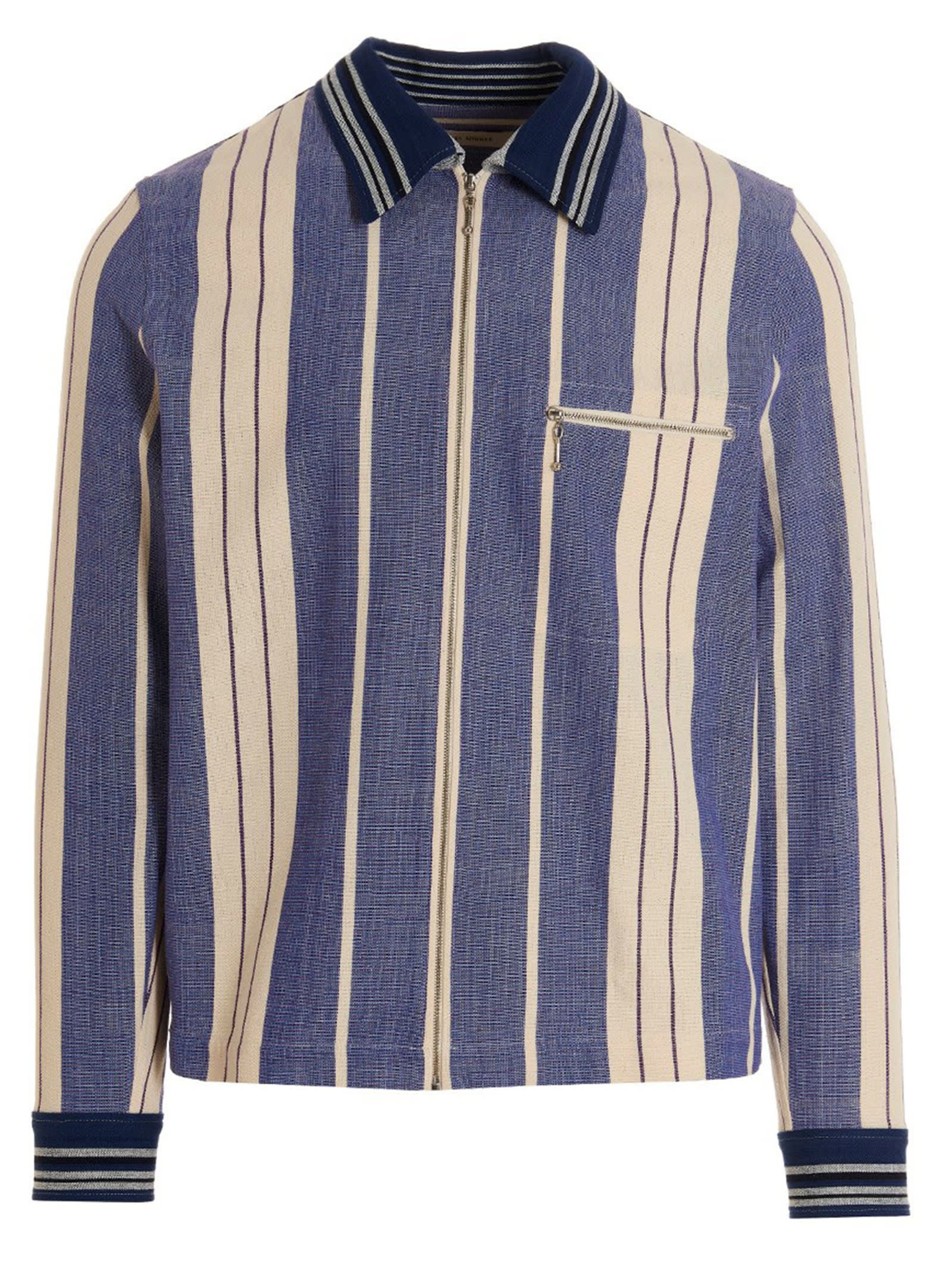 Wales Bonner Atlantic Striped Zipped Jacket In Multicolor