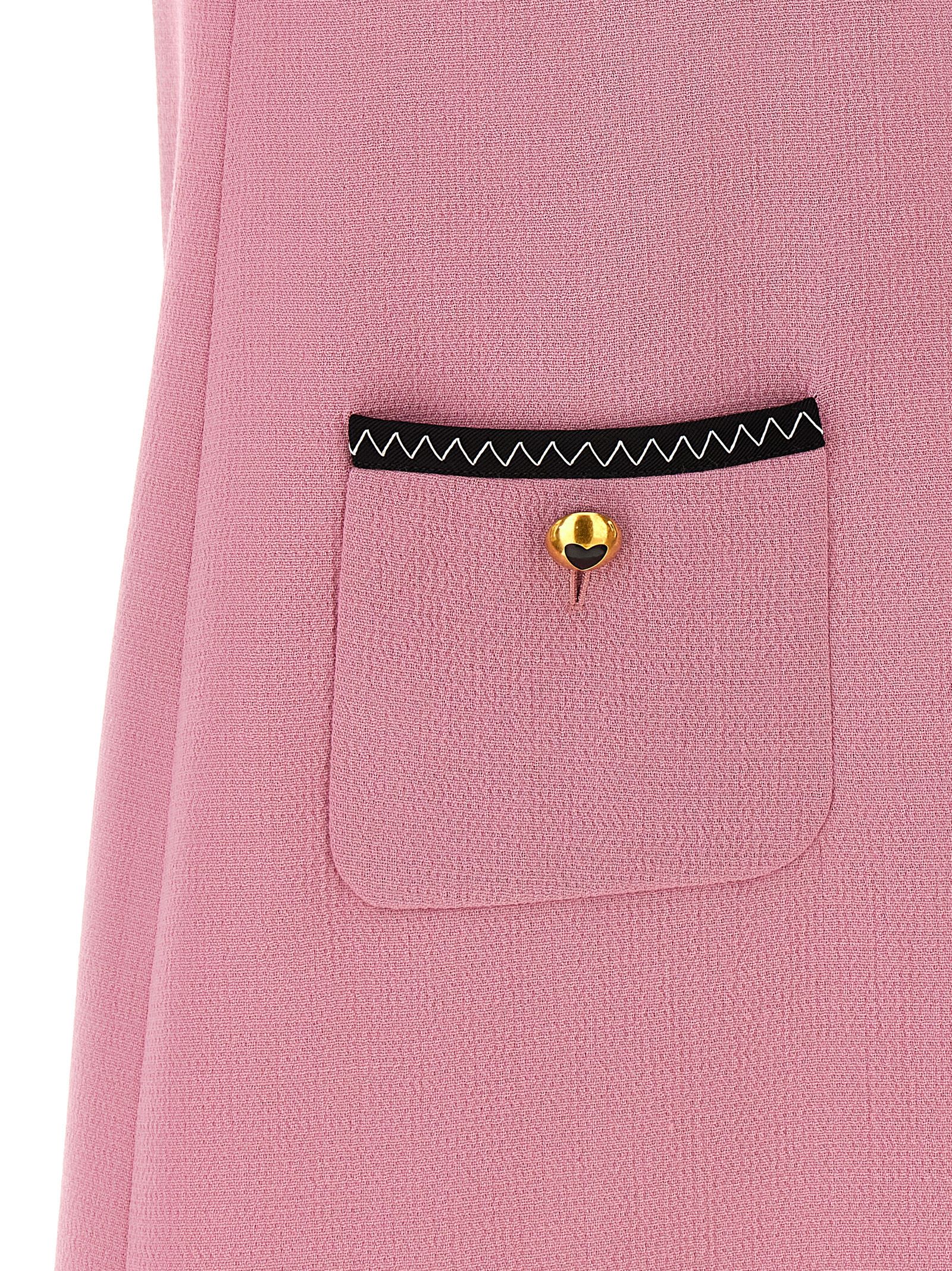 Shop Moschino Crepe Dress In Pink