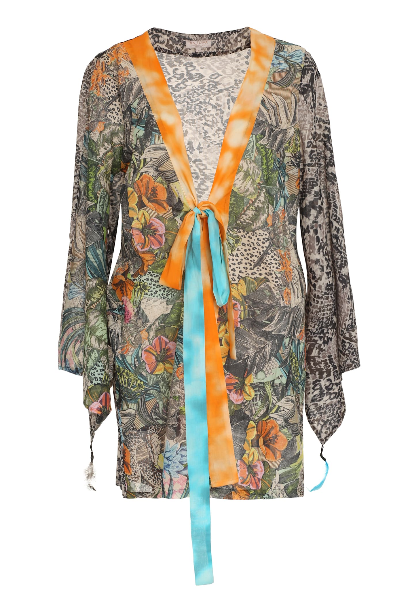 Charlotte Printed Cotton Kimono-top