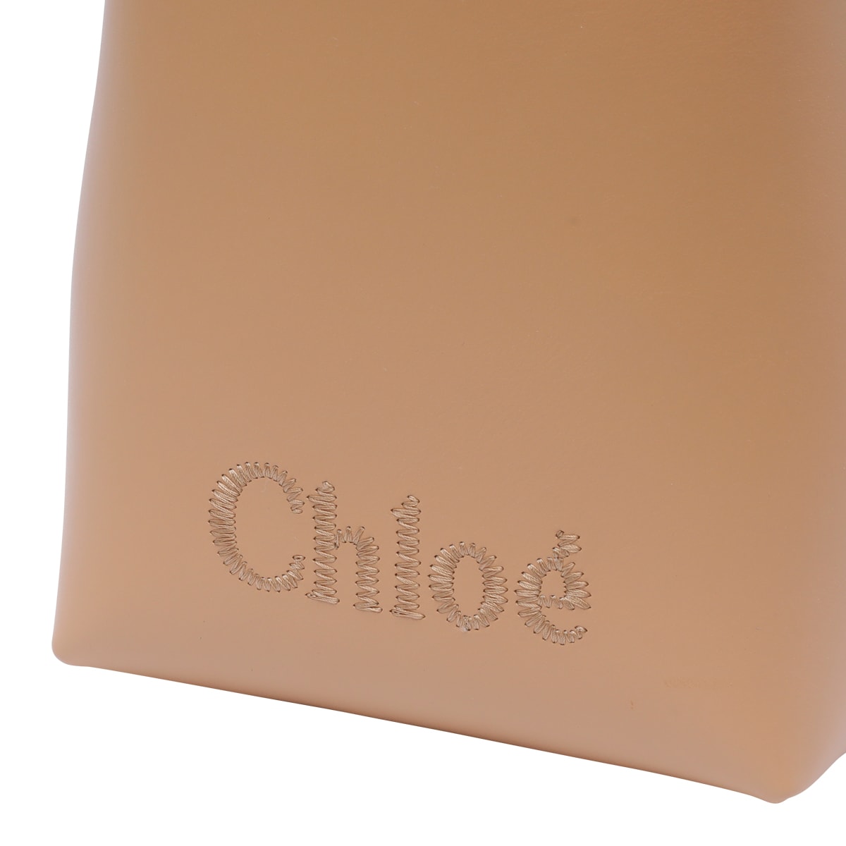 Shop Chloé Micro Chloe Sense Tote Bag In Beige