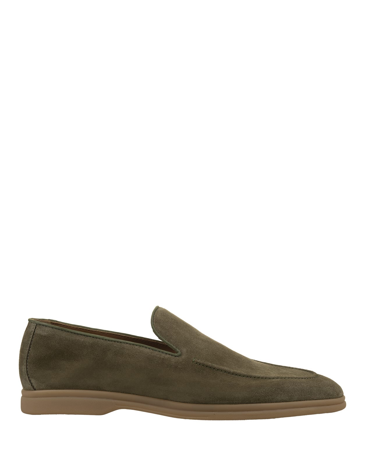 Military Green Suede Loafers