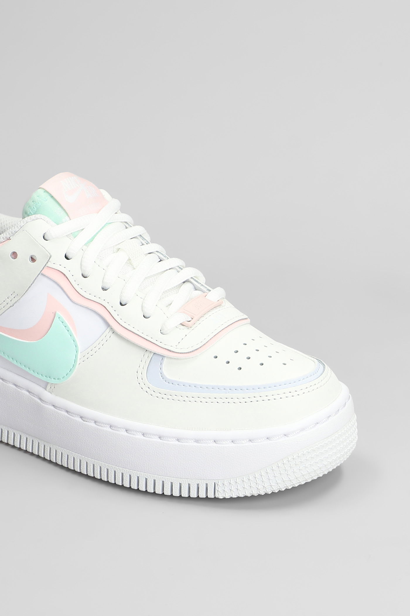 Nike Af1 Shadow Sneakers In White Leather In White