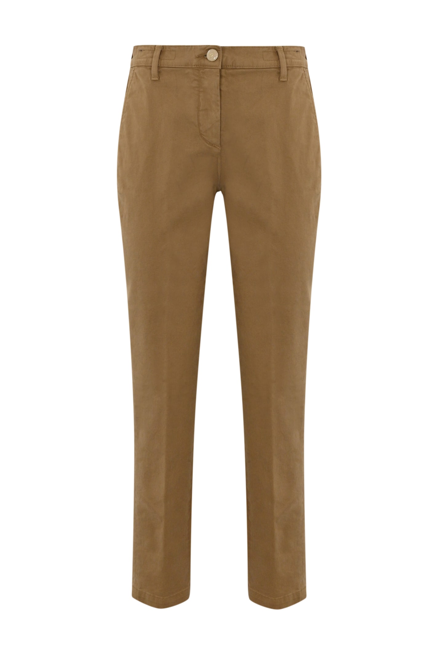 rosa Chino Trousers In Brown Cotton