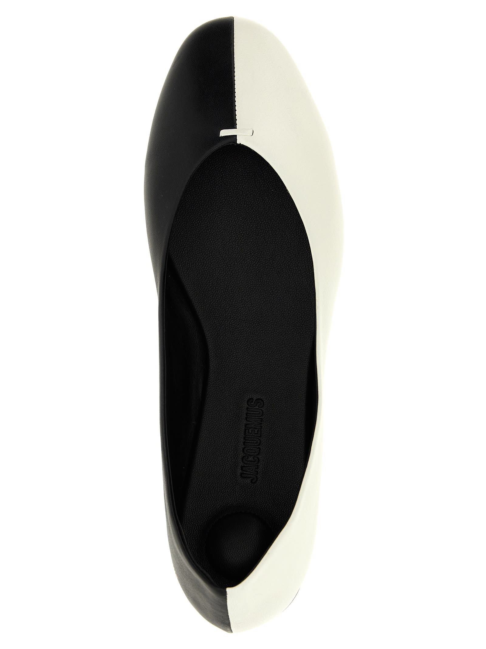 Jacquemus Les Ballerines Ovalo In Two-toned Leather Shoes In Multi