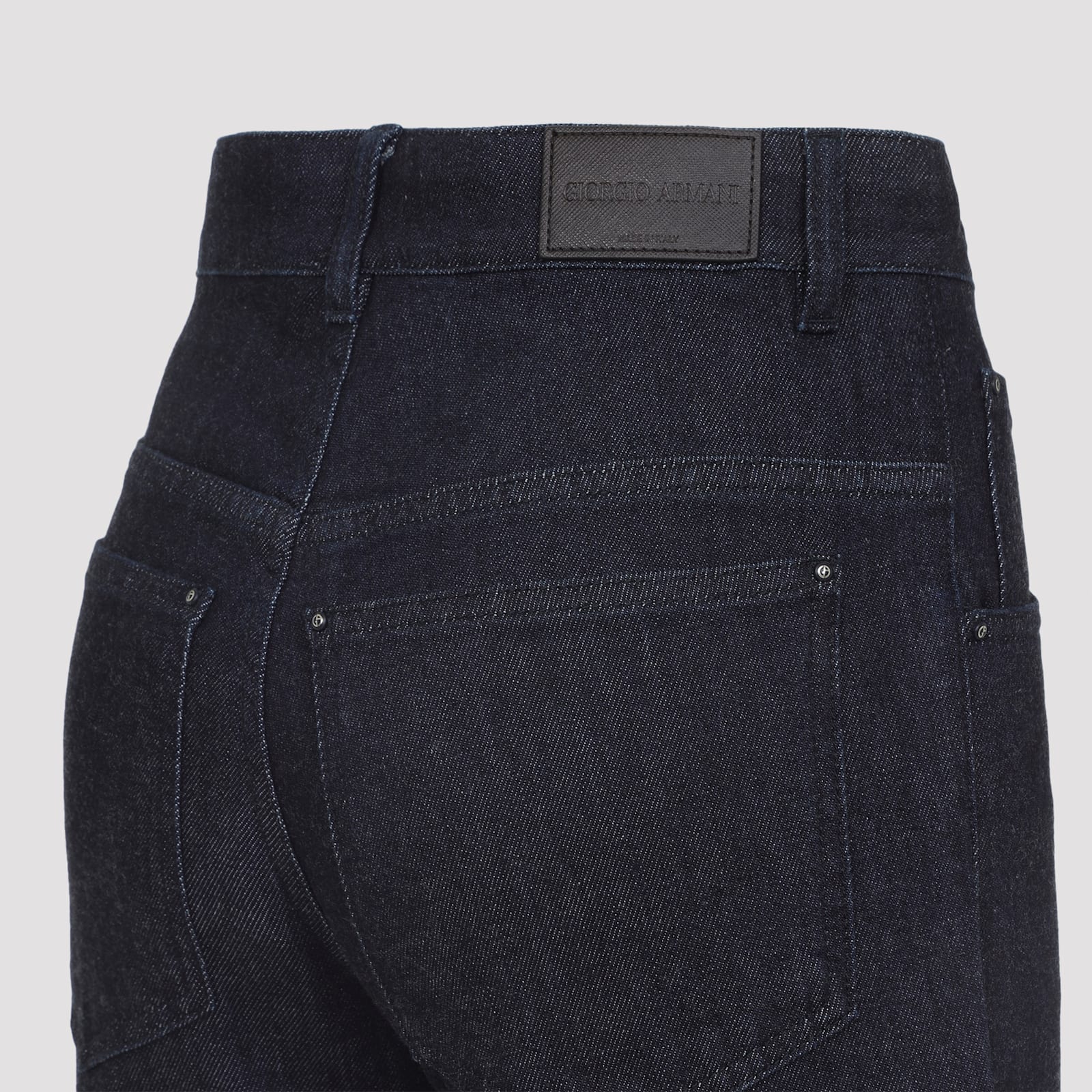 Giorgio Armani High-waist Flared Trousers With Five-pocket Styling In Black
