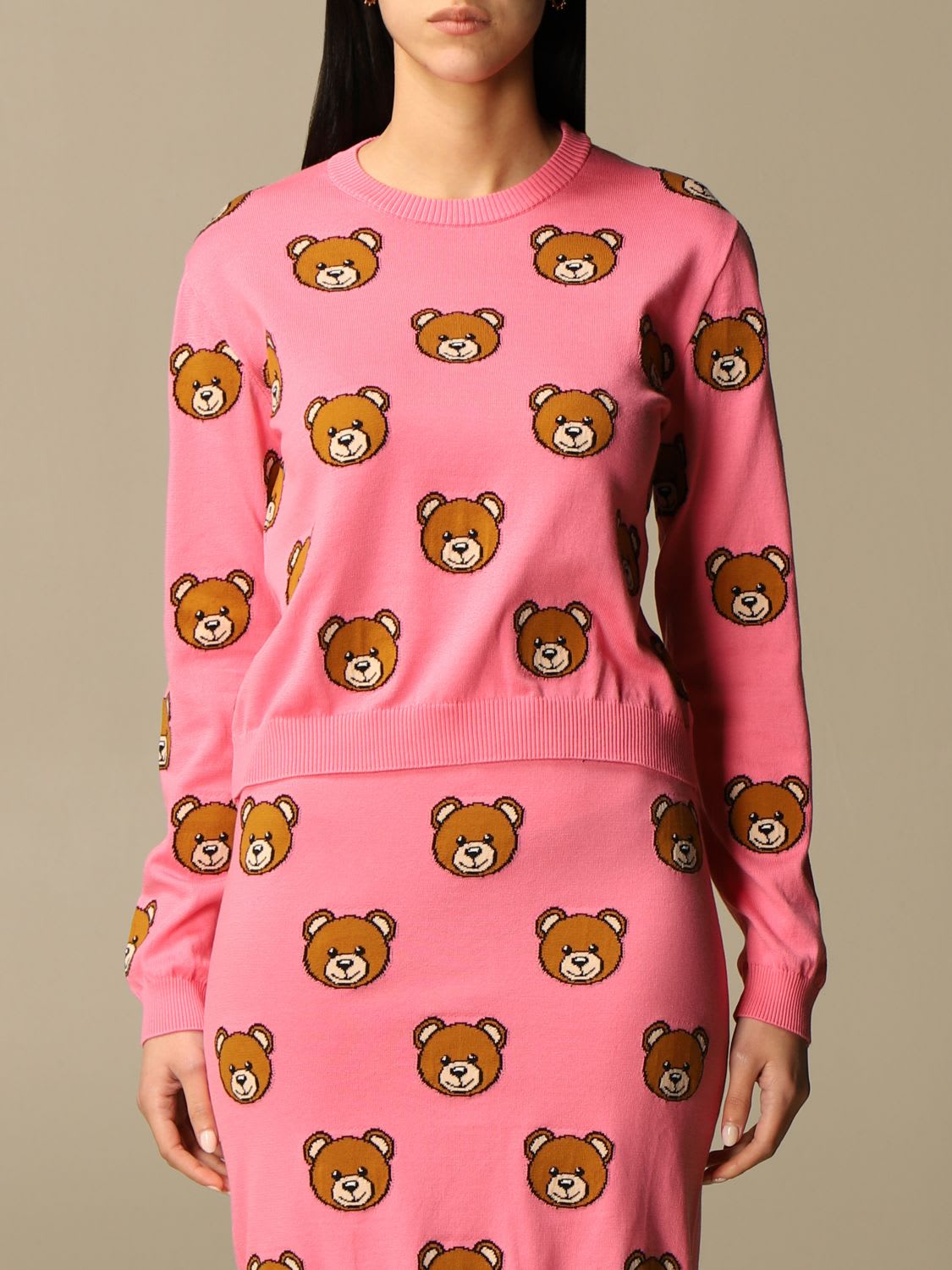 Moschino Couture Sweater Moschino Couture Knit Sweater With All-over Teddy