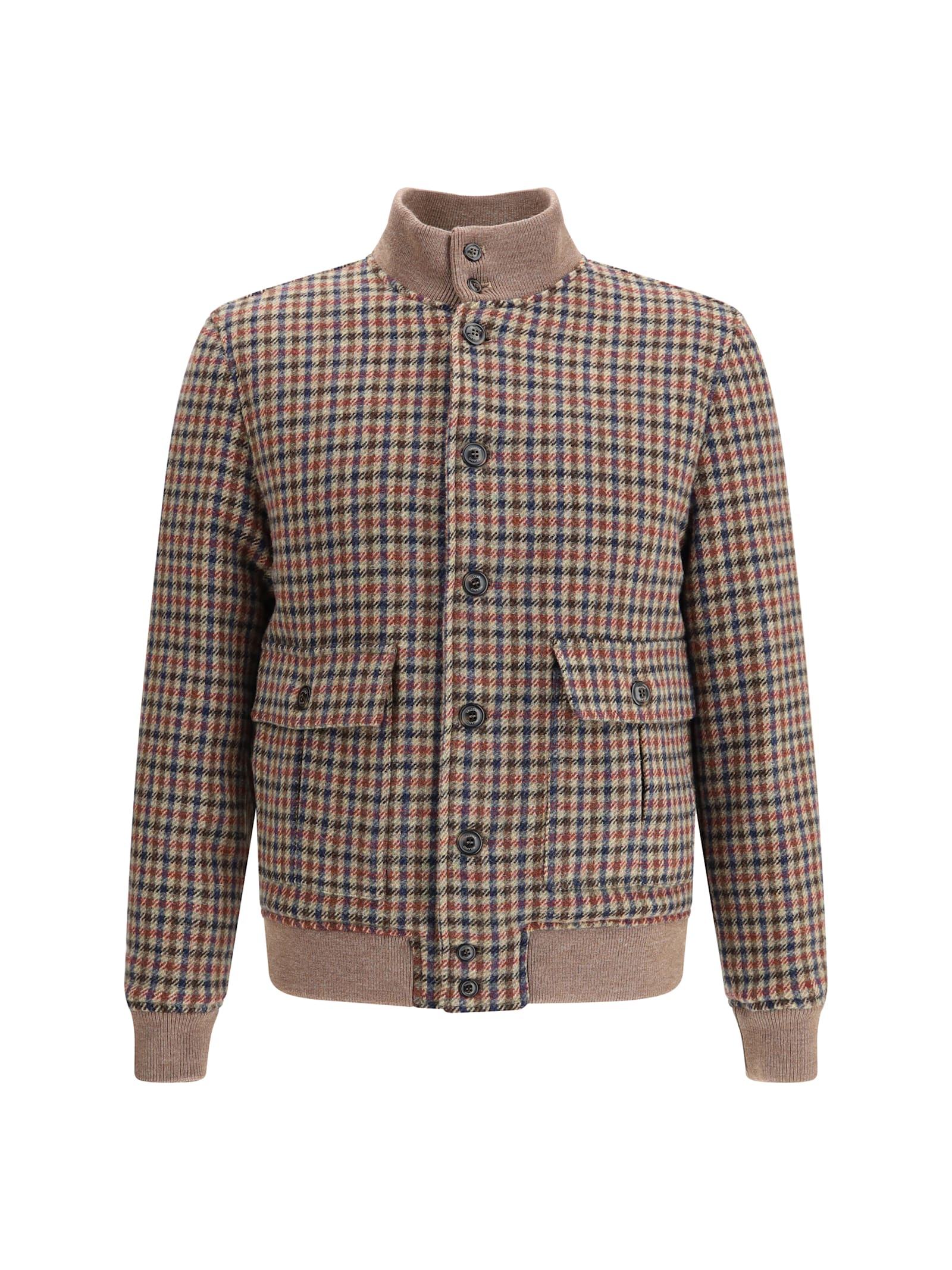 Valstar Ino Jacket In Prince Of Wales Lambswool In Multi