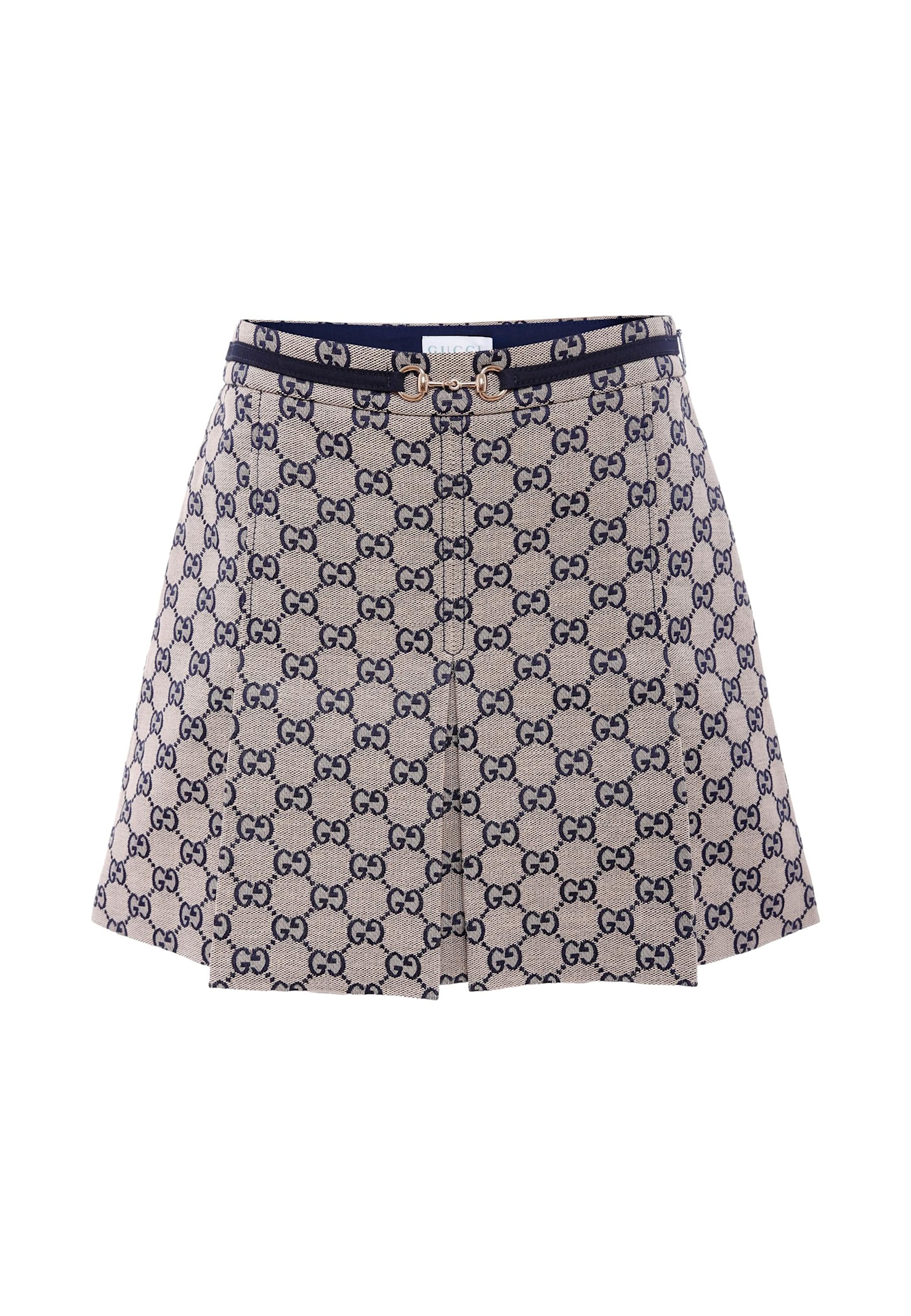 Gucci Gg-patterned Pleated Mini Skirt In Burgundy