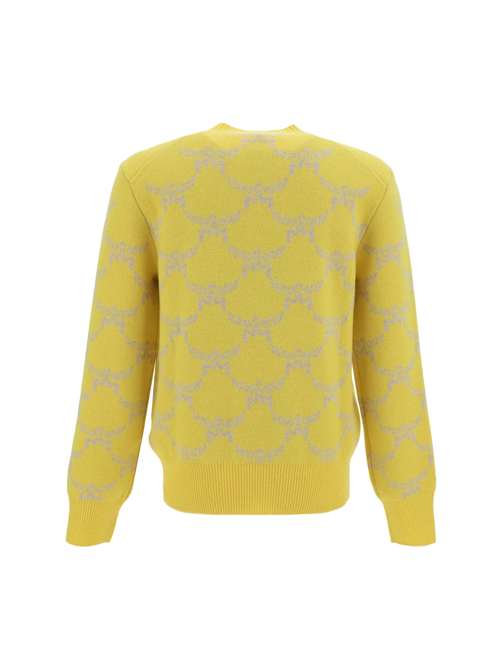 Shop Mcm Sweater In Lemon Gold