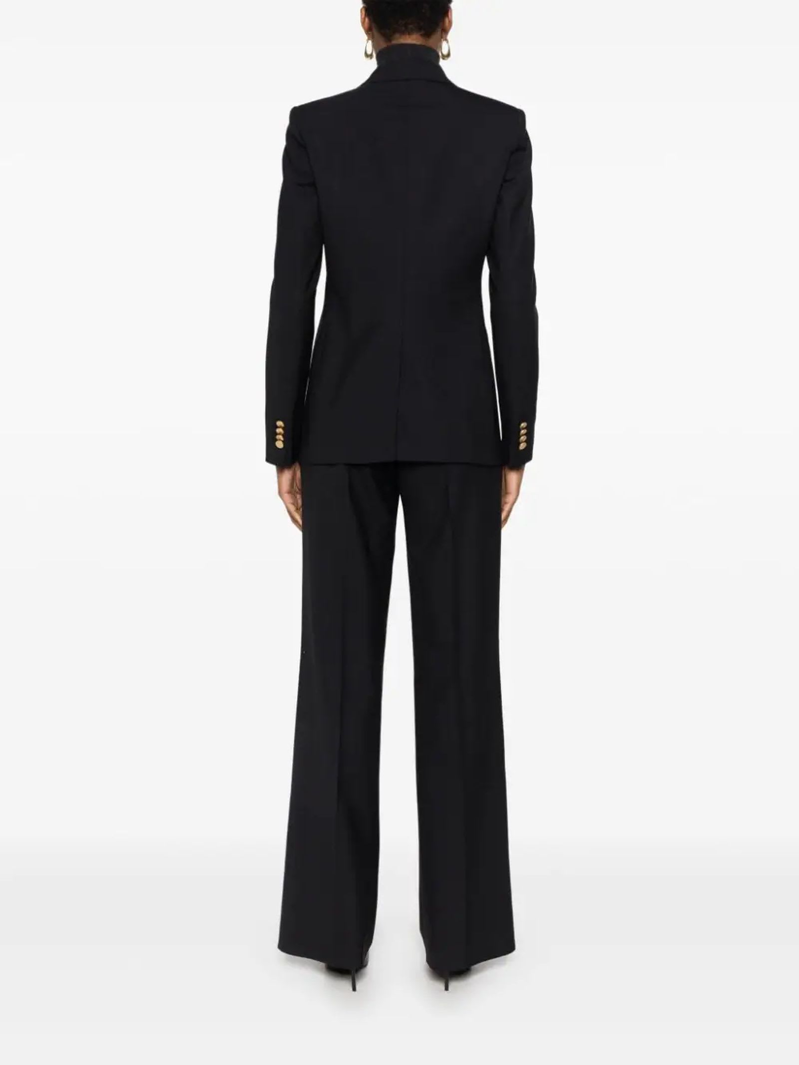 Shop Tagliatore Black Double-breasted Suit