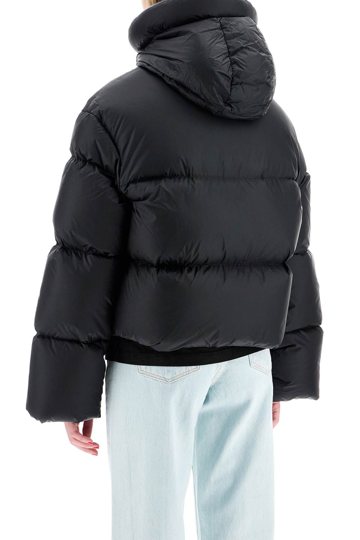 Shop Ienki Ienki Hooded Kenny J Boxy Down Jacket In Black (black)