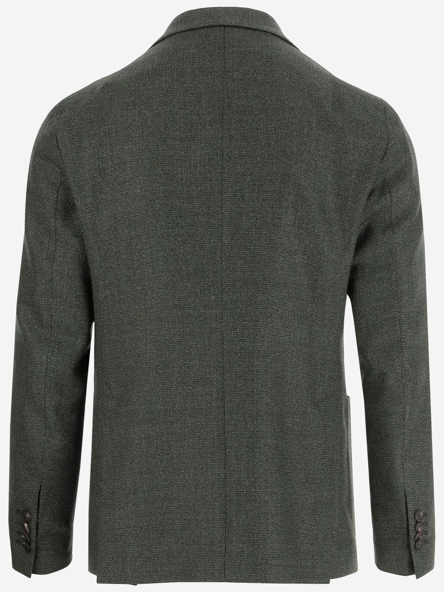 Tagliatore Single Breasted Wool Jacket In Green