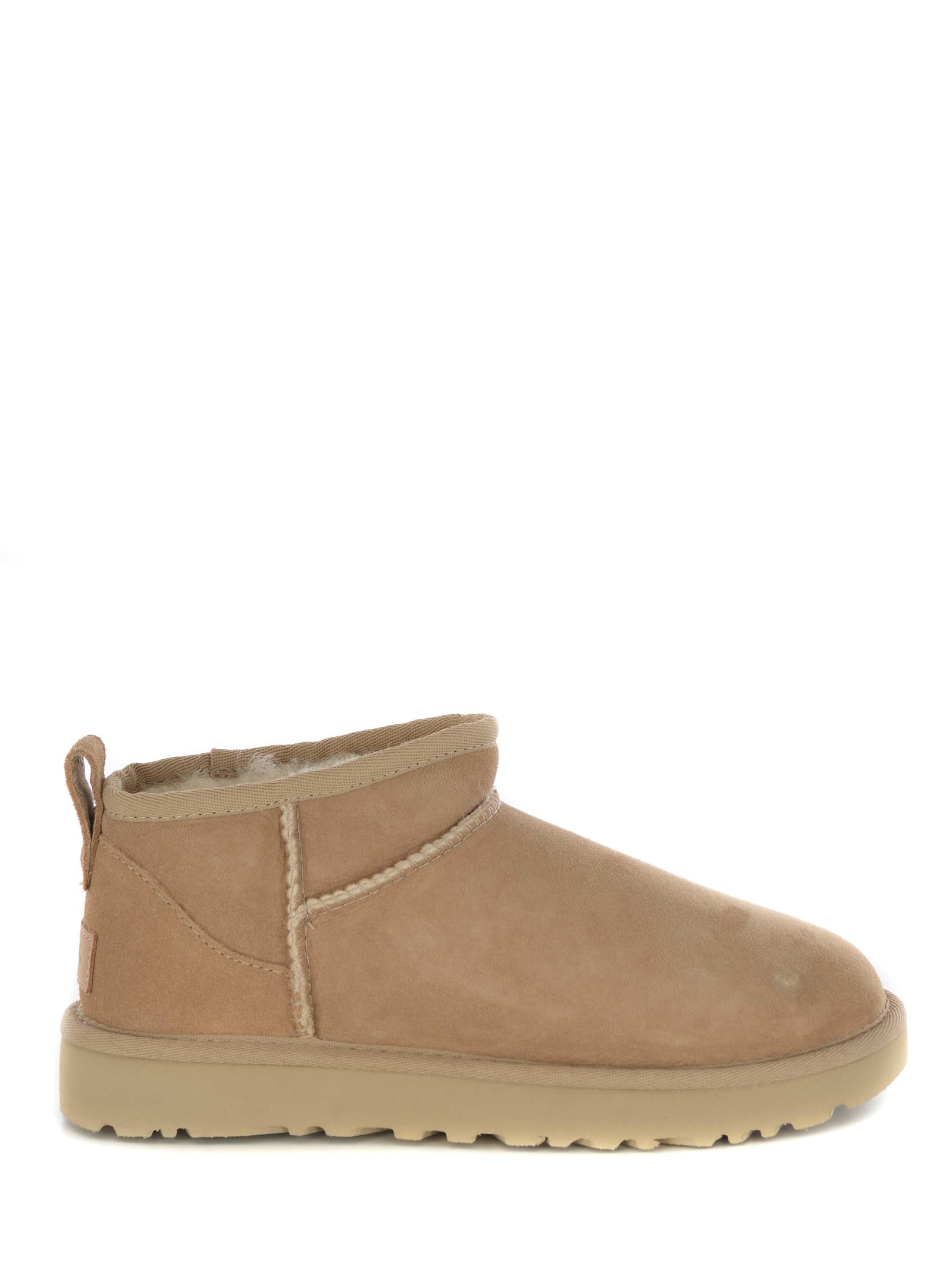 Shop Ugg Stivali  Classic Ultra Mini Made Of Suede In Beige