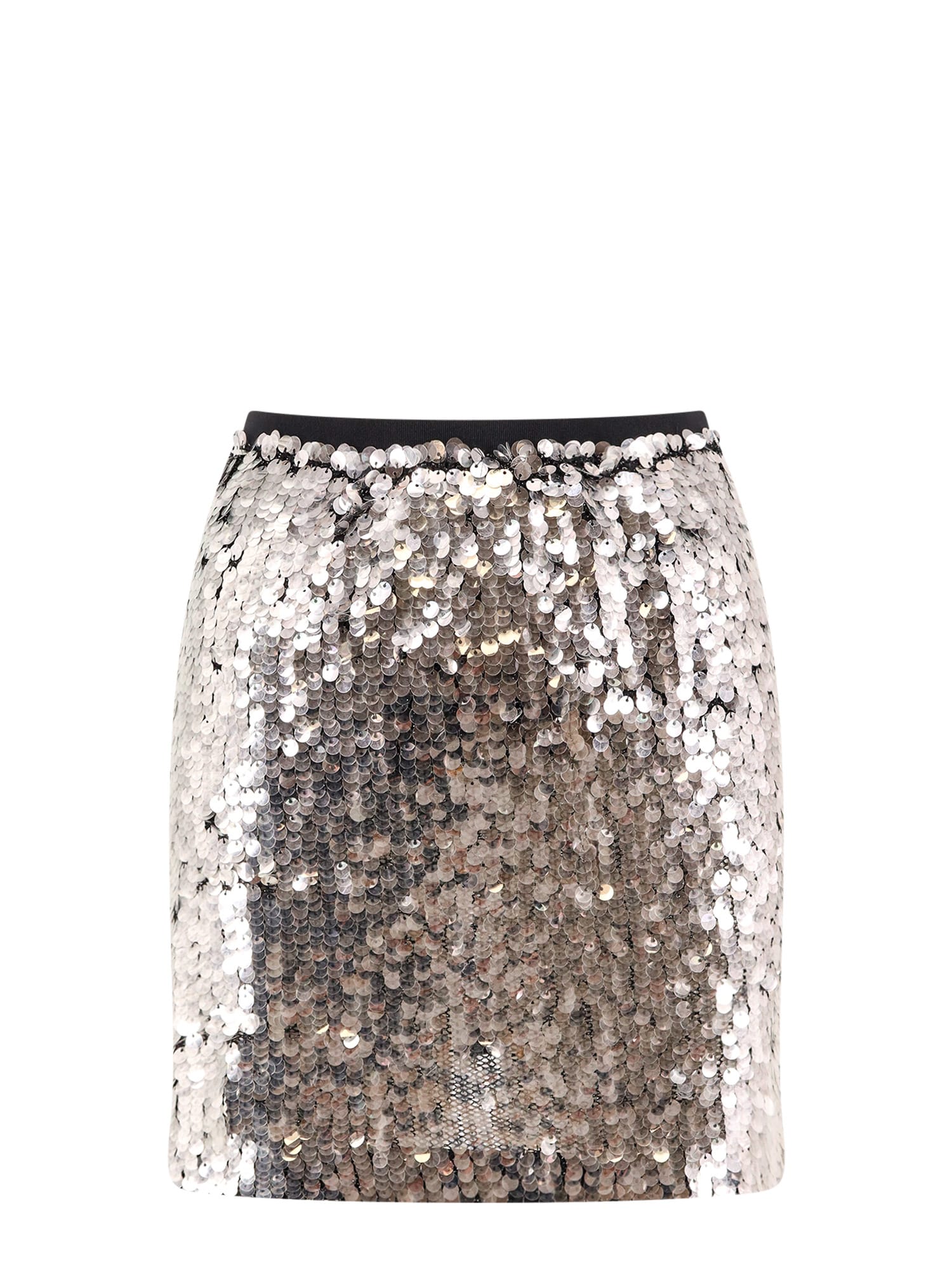 Shop Pinko Skirt In Silver