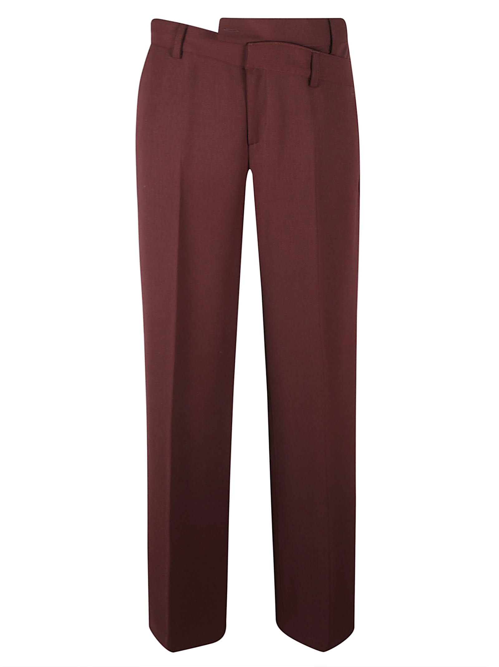 Asymmetric Straight Leg Trousers