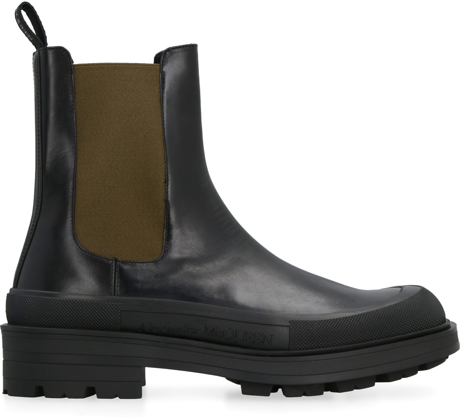 Shop Alexander Mcqueen Leather Chelsea-boots In Black