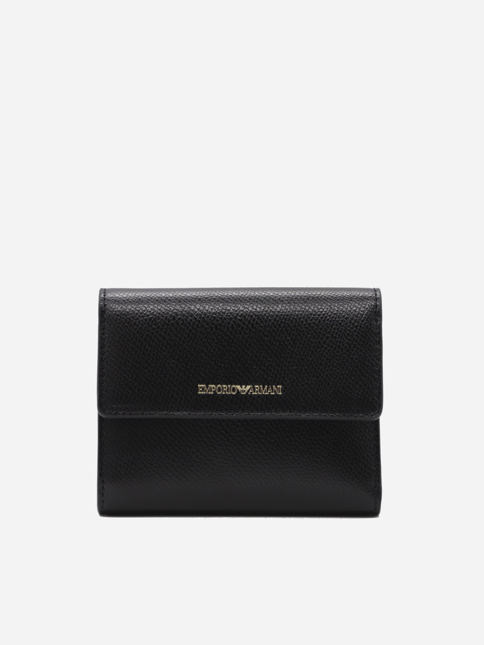 Emporio Armani Trifold Wallet With Contrast Screen-printed Logo Detail
